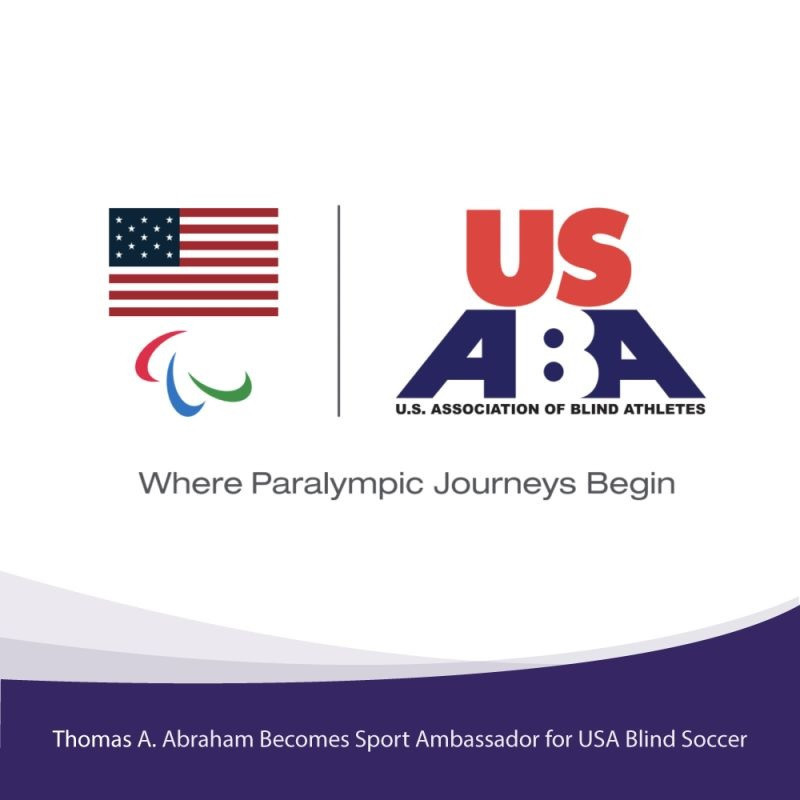 Thomas Abraham has been named the sport ambassador for the United States Association of Blind Athletes ©USABA