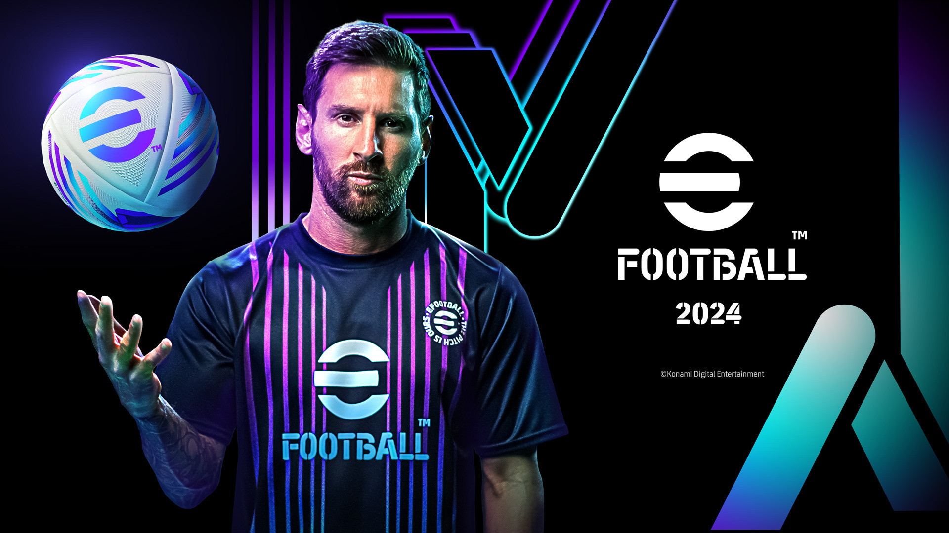 Argentina's Lionel Messi is the cover star for eFootball 2024 ©Konami