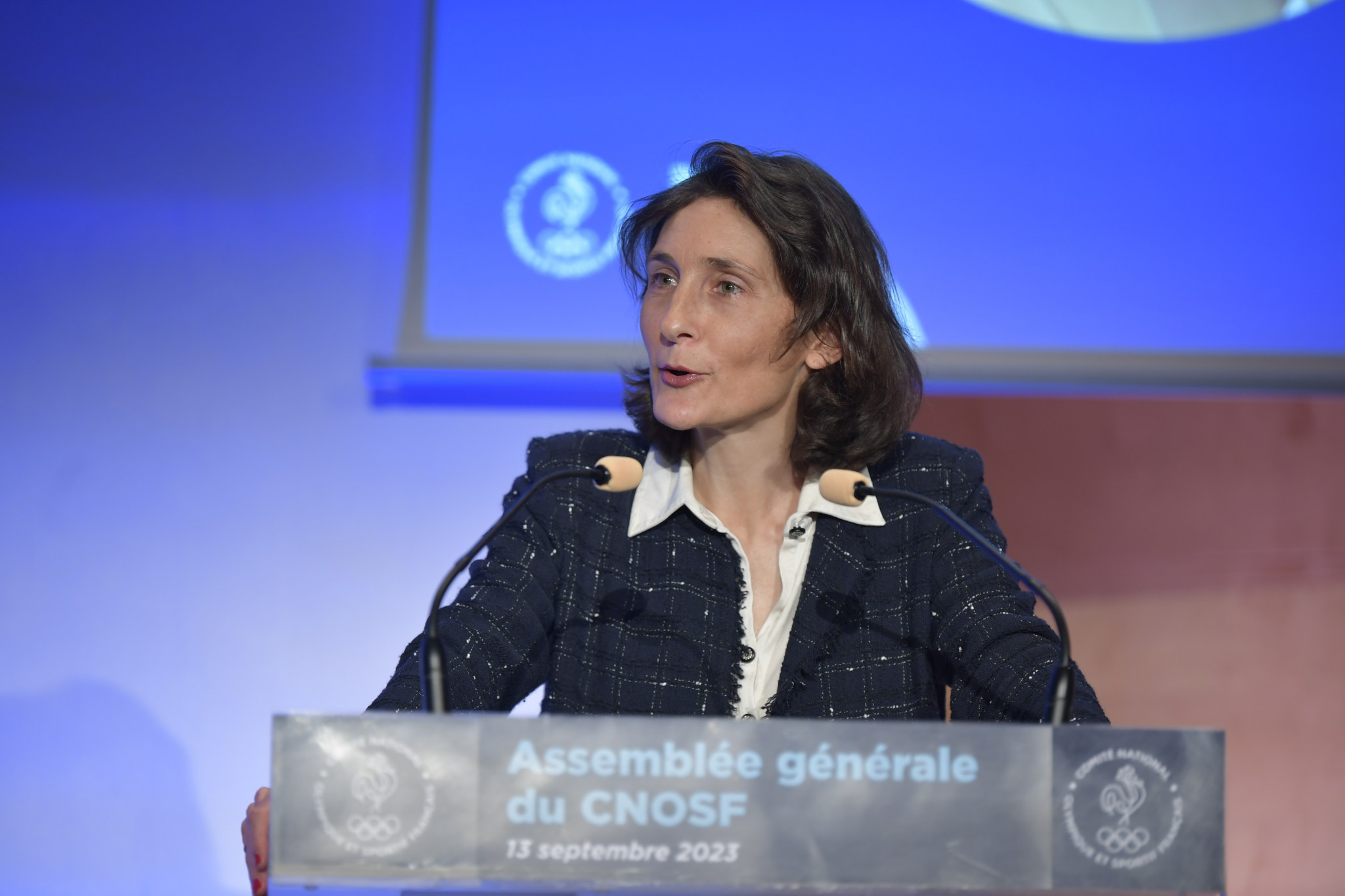 French Sports Minister Amélie Oudéa-Castéra has thrown her support behind the Winter Olympic bid which is forecast to cost approximately €1.5 billion ©CNOSF