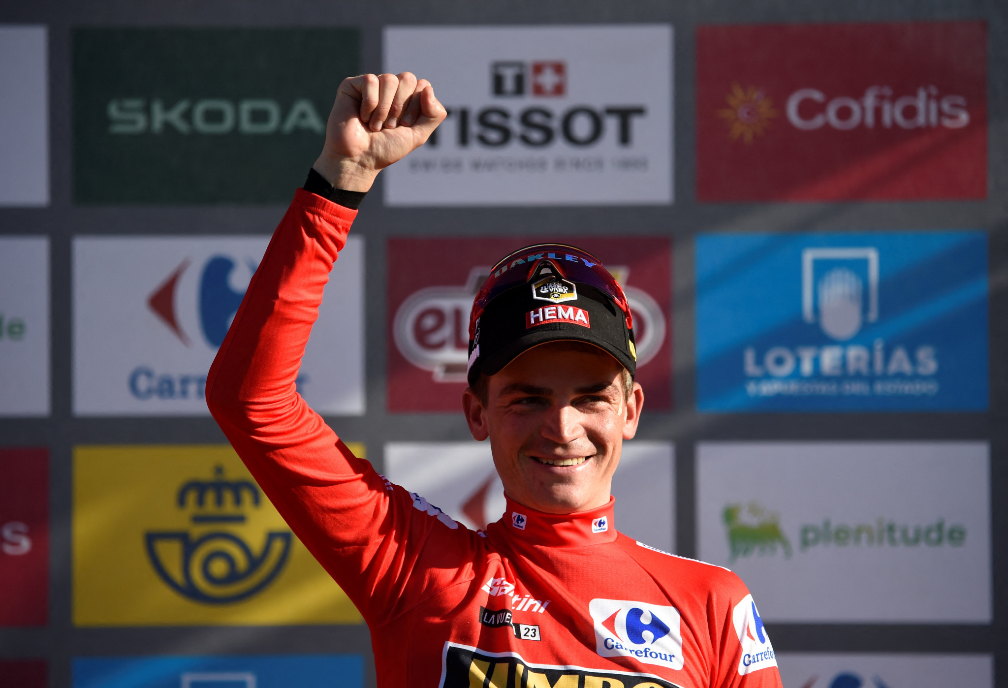 American Sepp Kuss is now 17sec clear of team-mate Jonas Vingegaard with three stages of the Vuelta a España remaining ©Getty Images