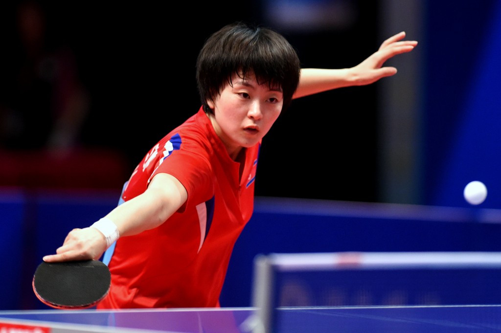 North Korea's Ri Myong Sun beat India’s Mouma Das at the ITTF Asian Olympic Qualifying Tournament, securing her place at Rio 2016 ©Getty Images