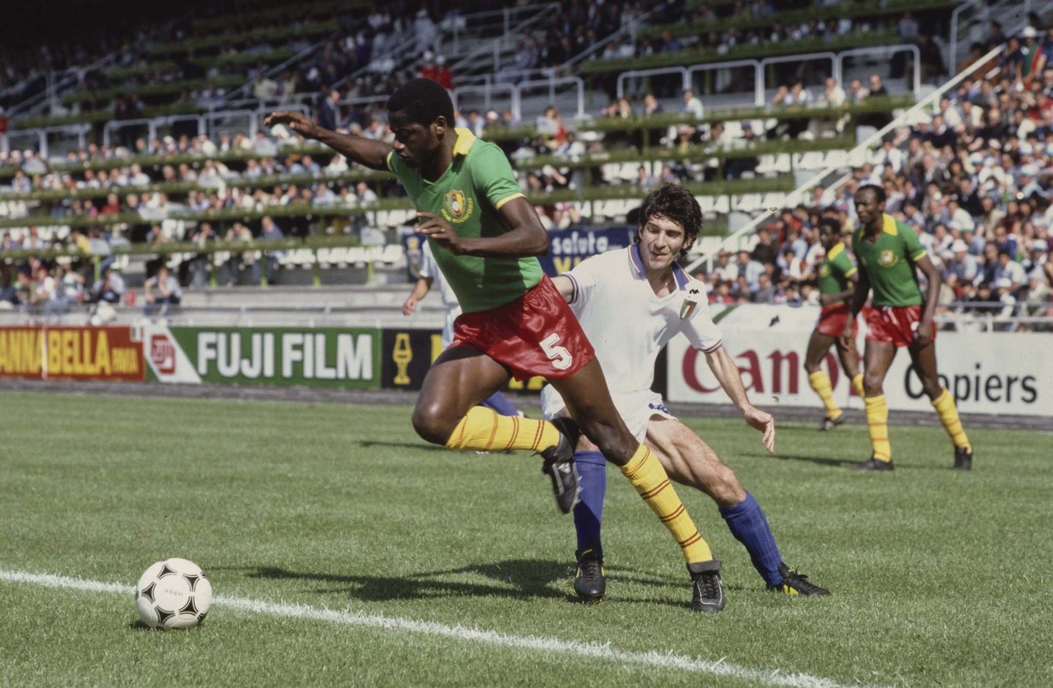 João Havelange's pledge to expand the FIFA World Cup ensured greater representation for teams from Africa including Cameroon in 1982 ©Getty Images