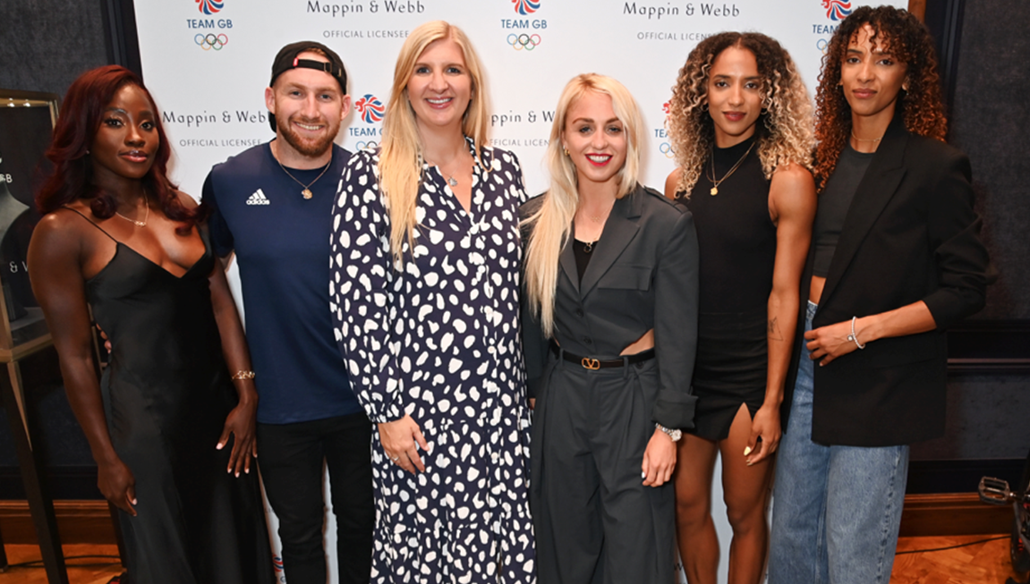 Athletes past and present helped launch the range of Team GB-inspired jewellery created by Mappin & Webb in time for the Paris 2024 Olympics ©Team GB