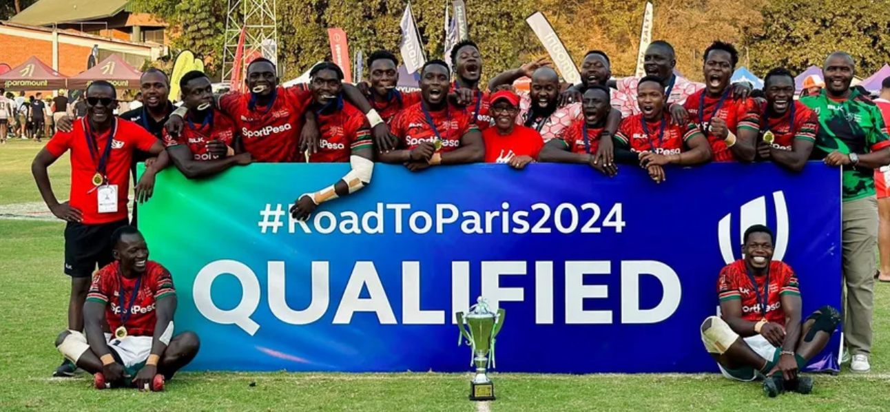 Kenya beat South Africa to win the Rugby Africa Men's Sevens 2023 in Harare and earn a Paris 2024 place ©World Rugby