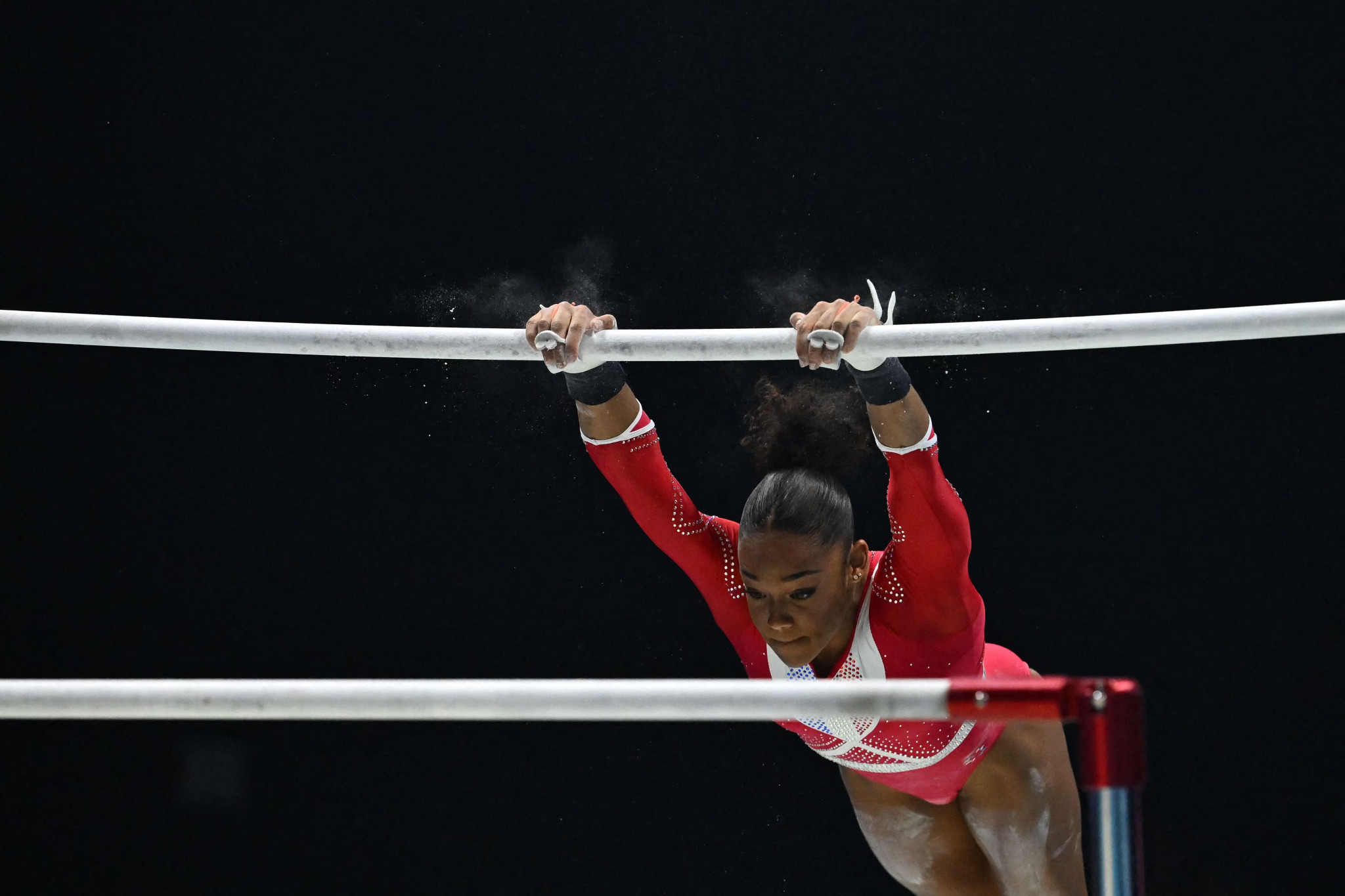 Mélanie de Jesus dos Santos won two gold medals at the Bercy Arena in Paris ©Getty Images