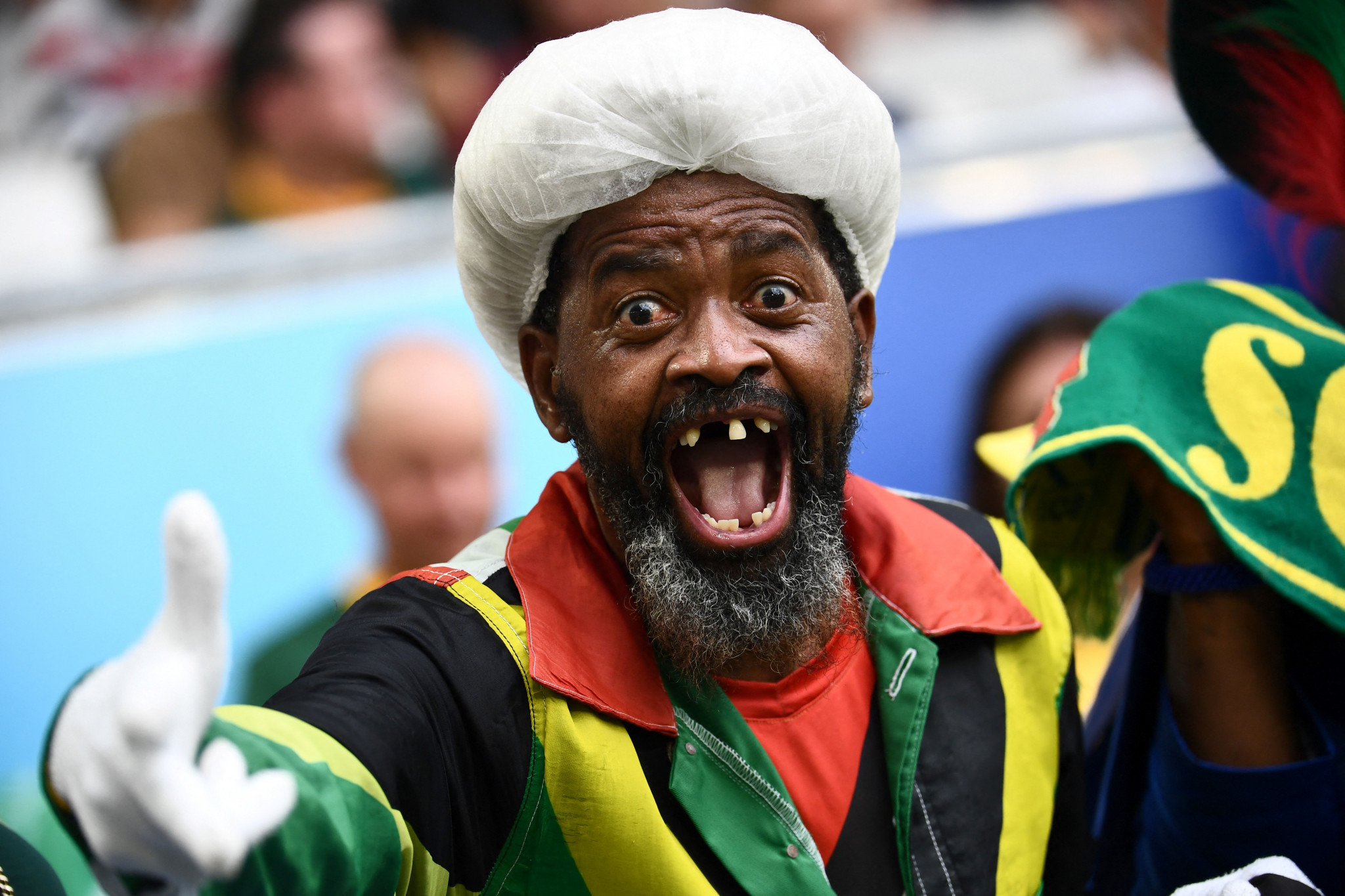 South African fans revelled as their team demolished Romania ©Getty Images