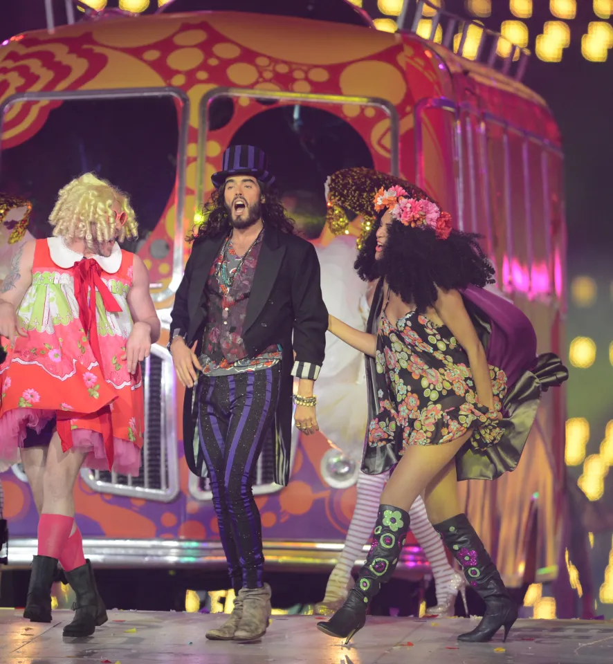 Russell Brand appeared at the London 2012 Closing Ceremony dressed as Willy Wonka from Charlie and the Chocolate Factory ©Getty Images