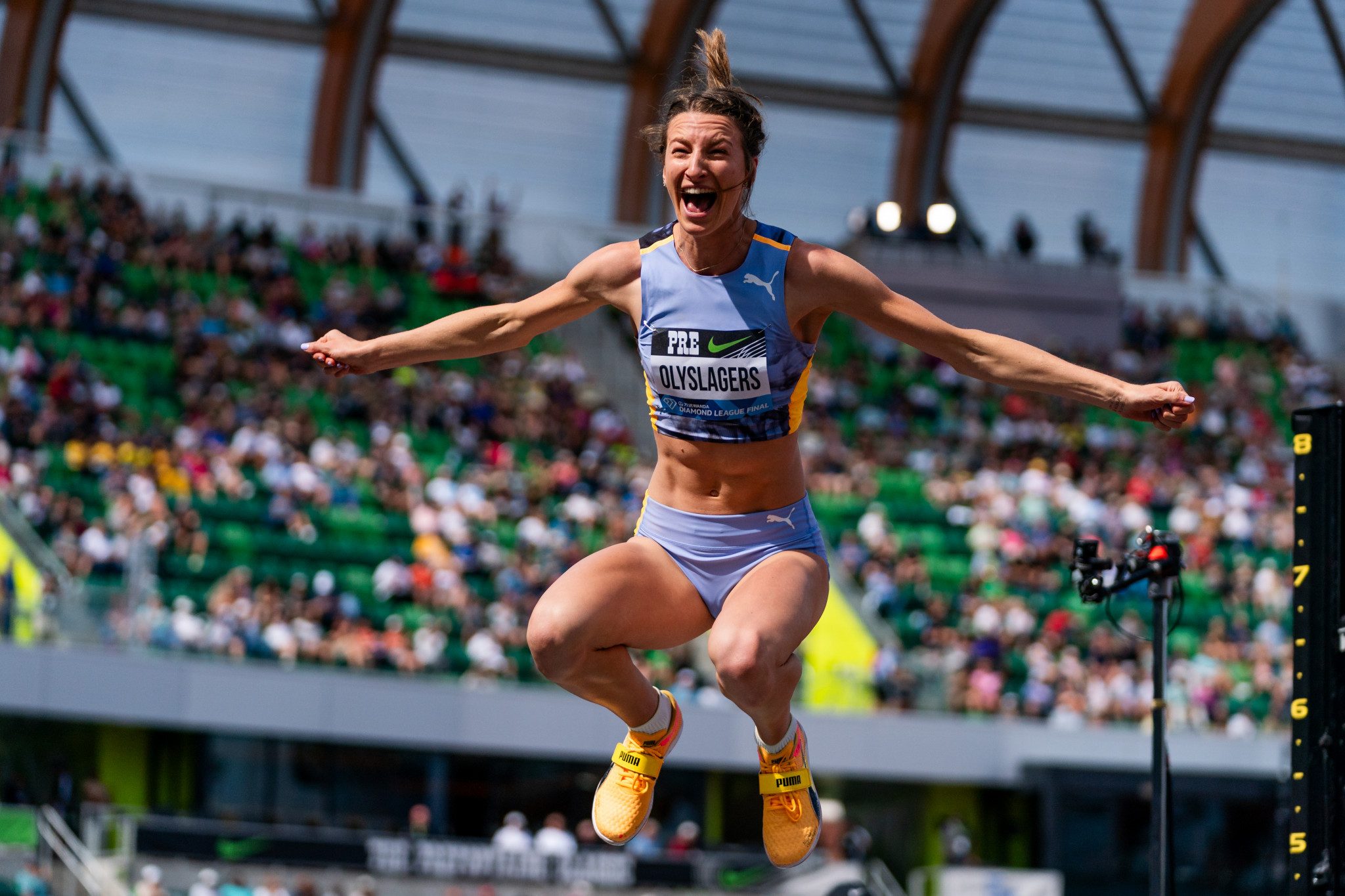 Australian high jumper Nicola Olyslagers claims she is performing better than ever since putting God above sport ©Getty Images