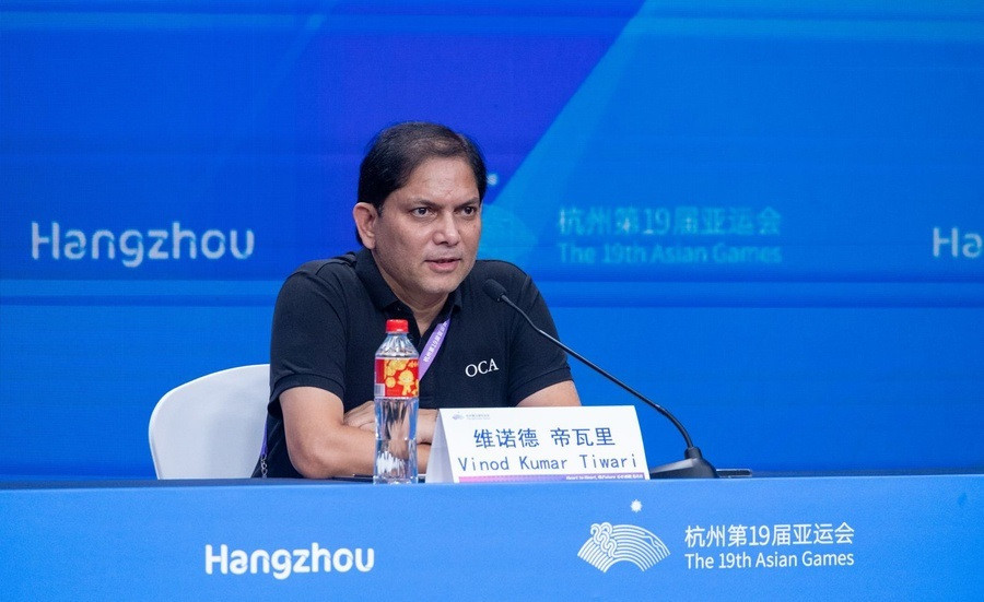 OCA acting director general Vinod Kumar Tiwari has declared that "now it's Hangzhou's time to shine" as it stages the Asian Games for the first time ©OCA