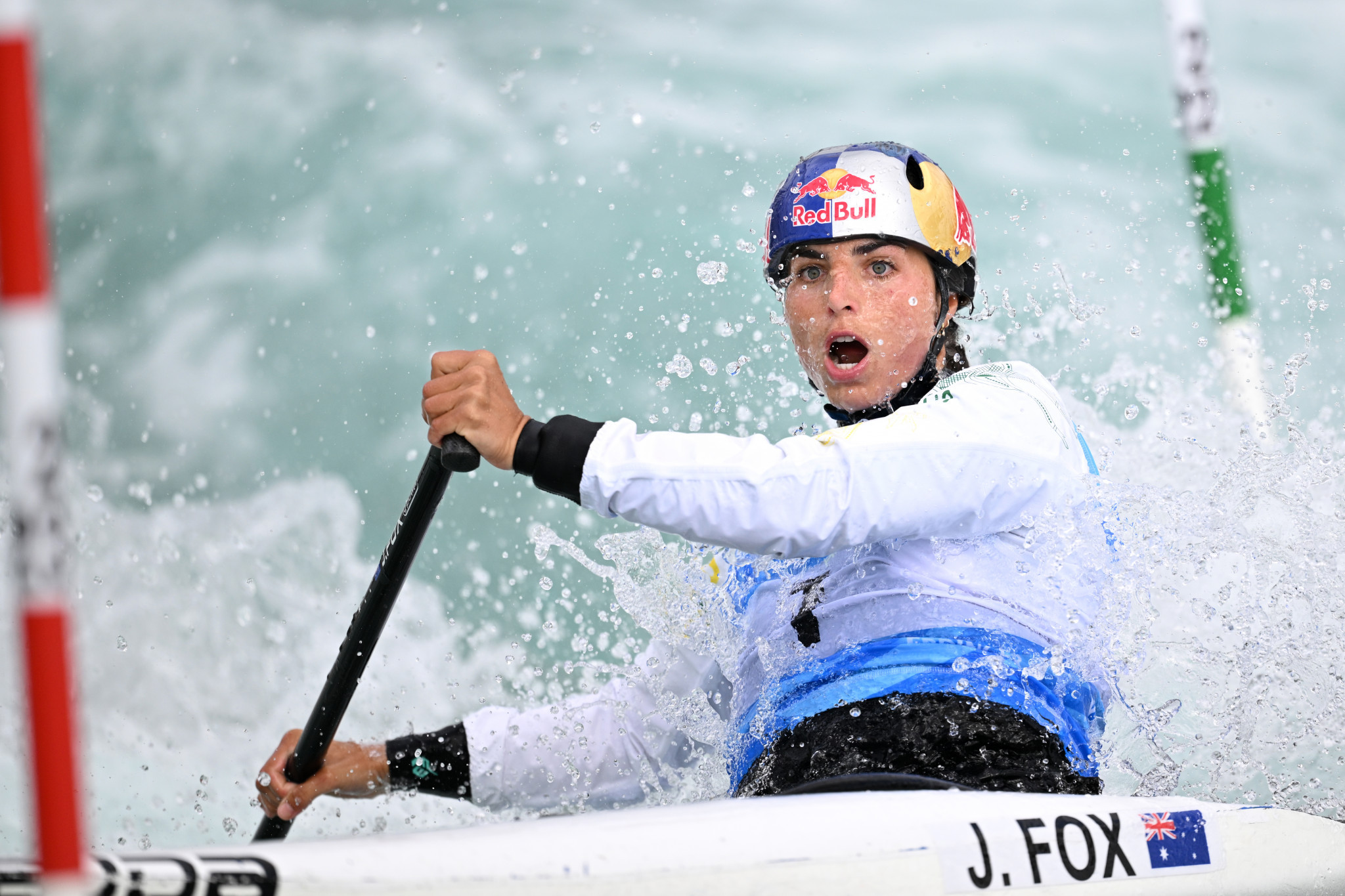 Australia's Olympic champion Jessica Fox is into the women's canoe semi-finals at the ICF Canoe Slalom World Championships, but needed two runs ©Getty Images