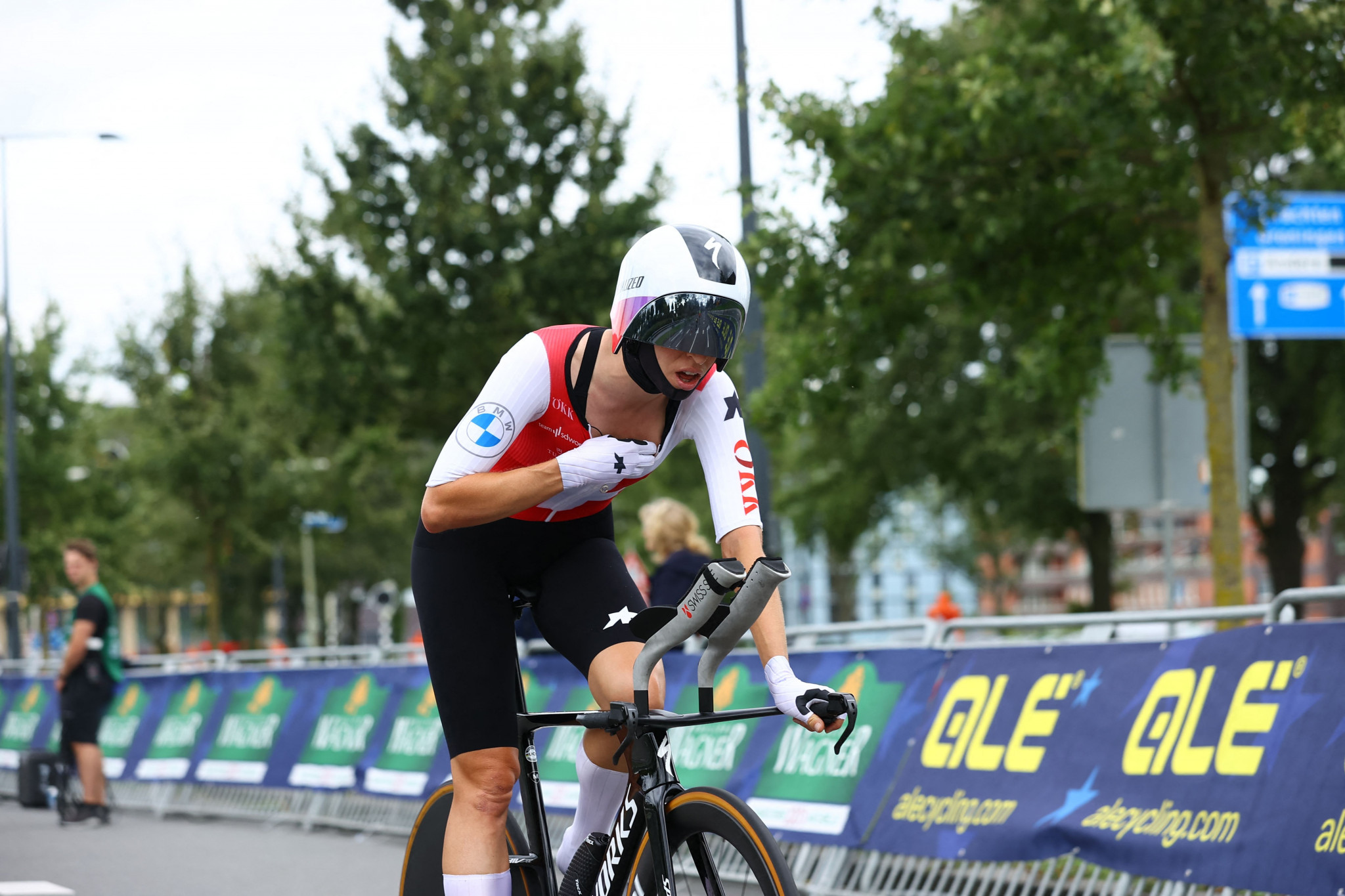 Switzerland's Marlen Reusser won the elite women's individual time trial for the third year running at the Road European Championships ©Getty Images