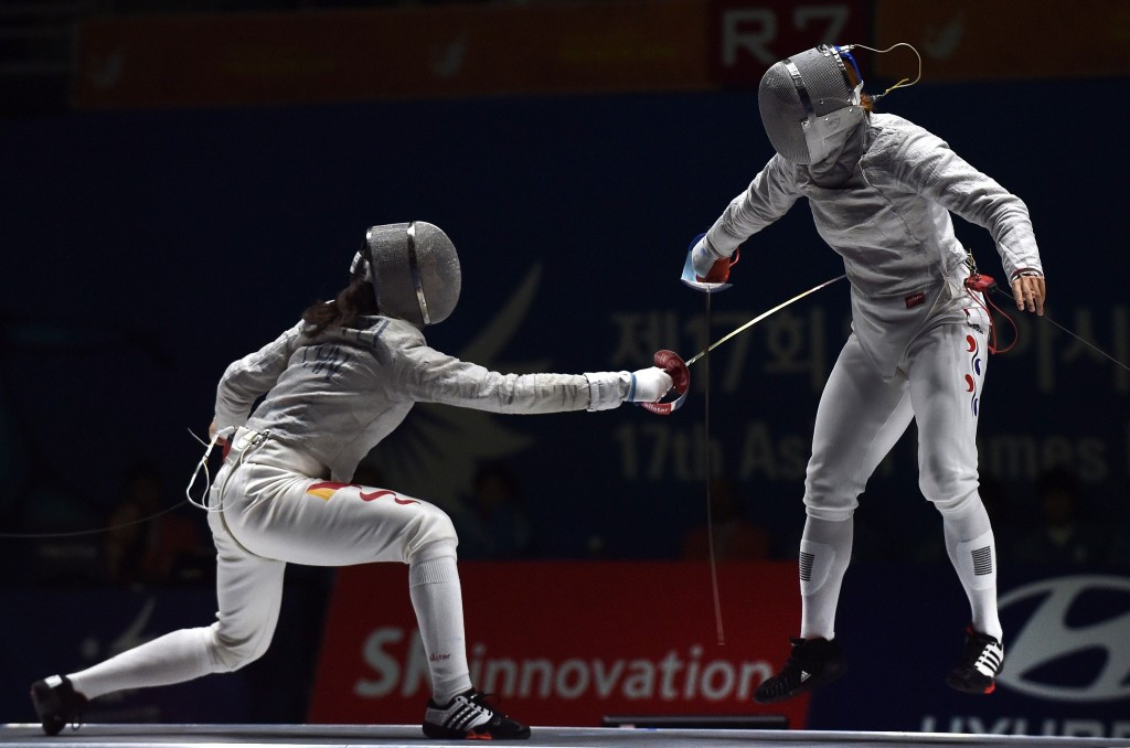 China delight home crowd with women's team sabre victory at Asian Fencing Championships
