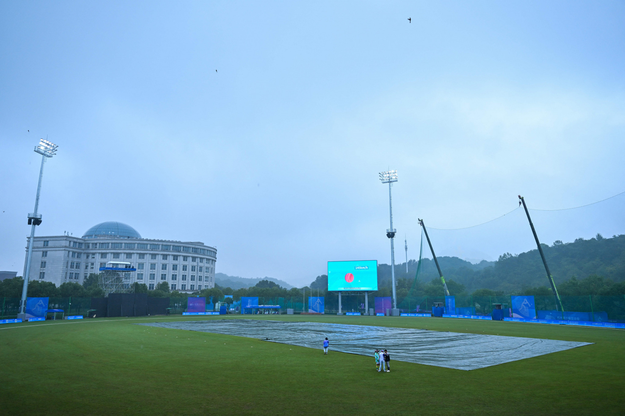 However, the fixture at Zhejiang University of Technology Pingfeng Cricket Field was abandoned due to rain ©Getty Images