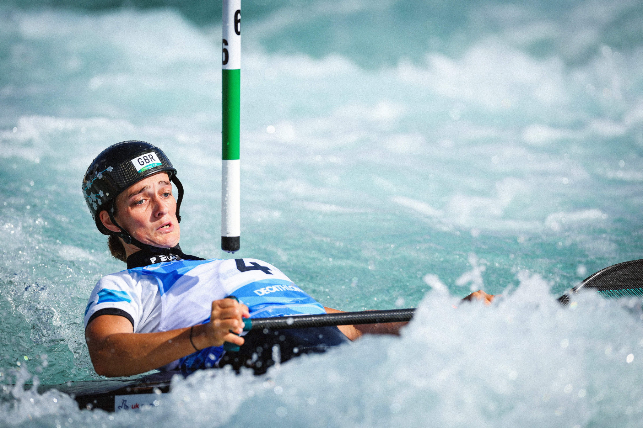 Britain's Mallory Franklin won the women's canoe gold at her home ICF Canoe Slalom World Championships ©Getty Images