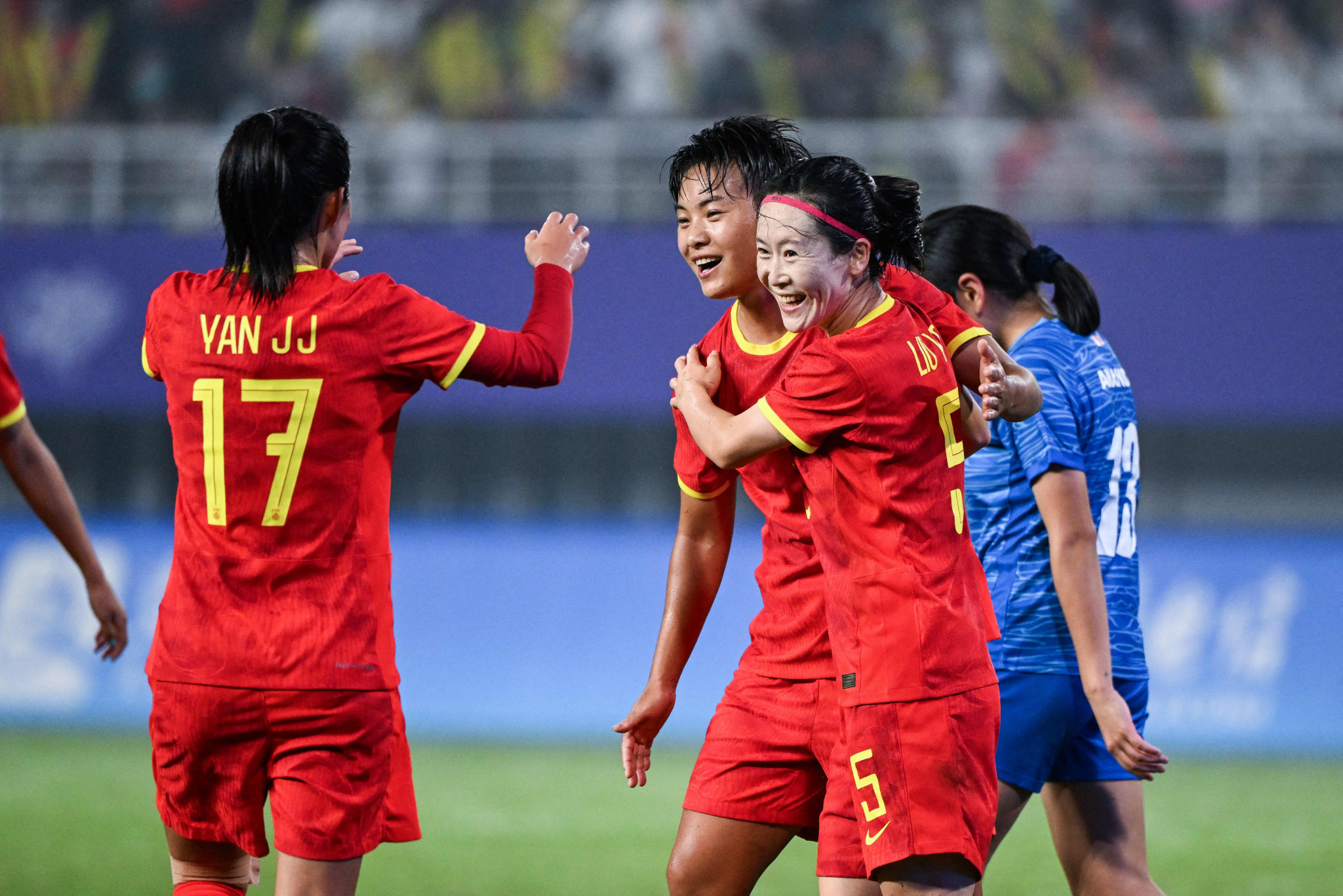 China inflicted a brutal loss on Mongolia in the women's football tournament ©Getty Images