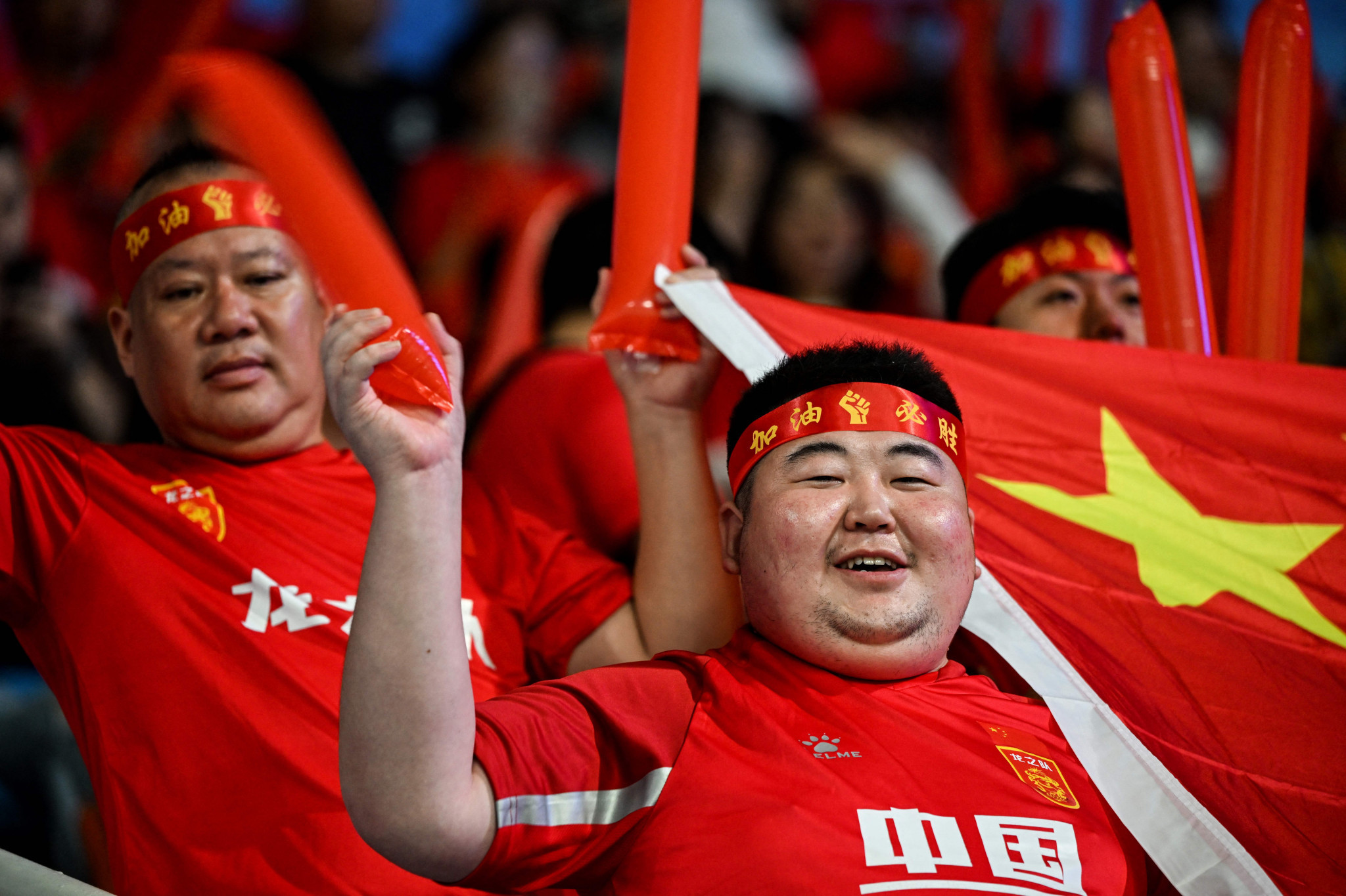 A total of 6,910 fans filed into the Lingping Sports Centre Stadium for China's first fixture in Group A of the tournament ©Getty Images