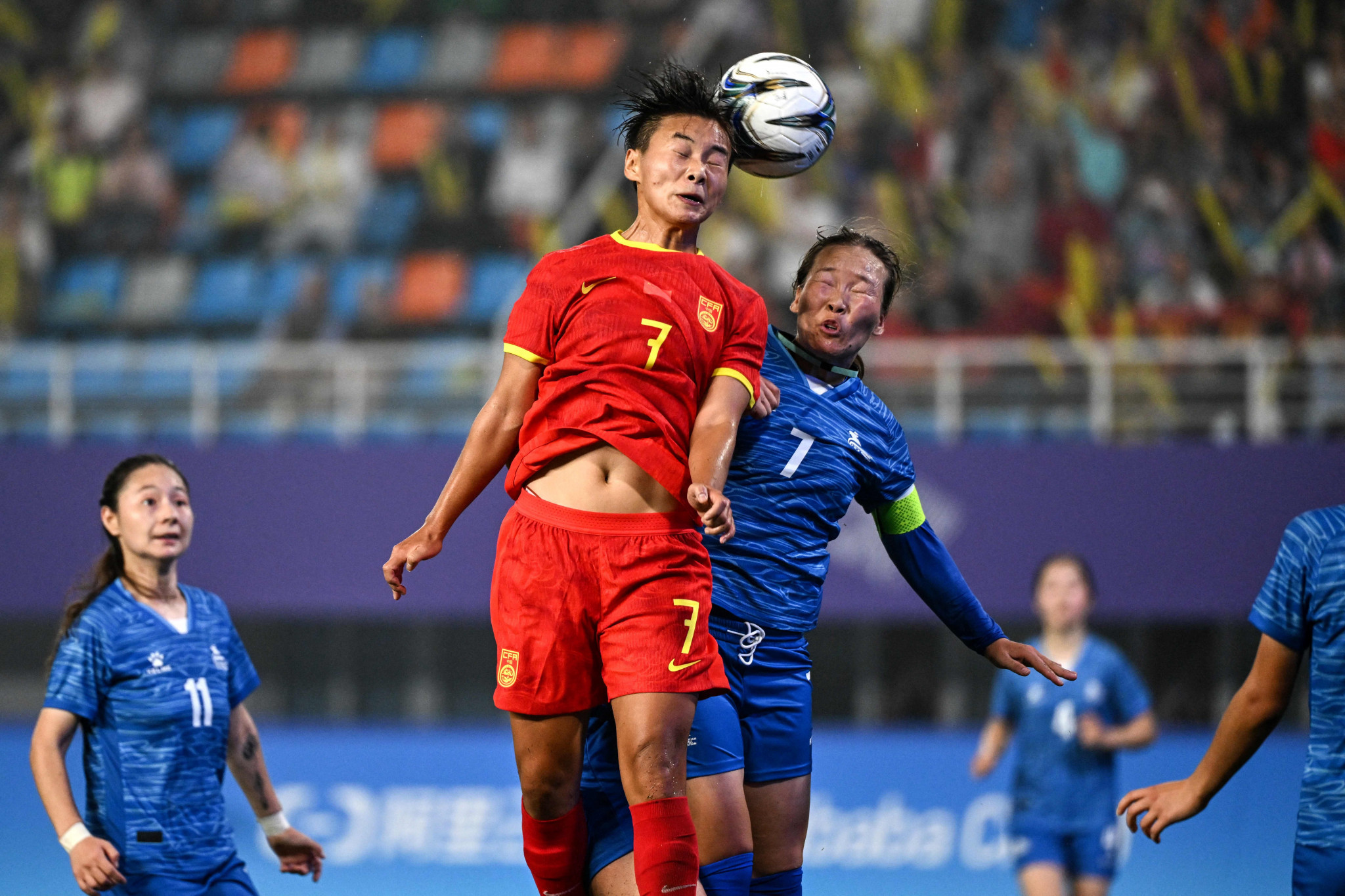 China thrashed Mongolia 16-0 in their opening match of the women's football tournament ©Getty Images