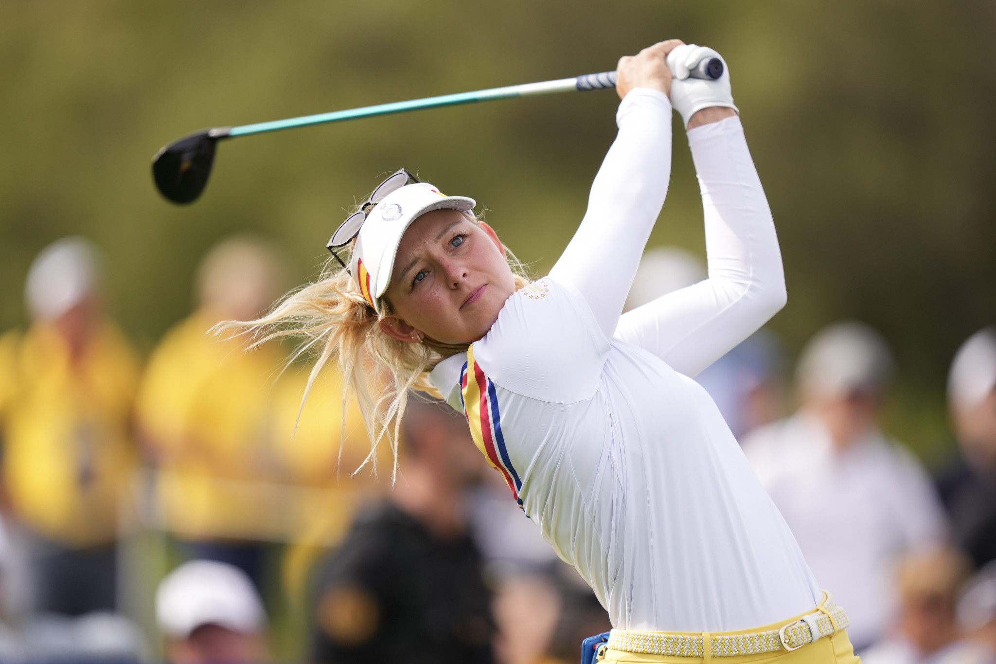 Europe's Danish player Emily Kristine Pedersen struck only the second hole-in-one in Solheim Cup history ©Getty Images
