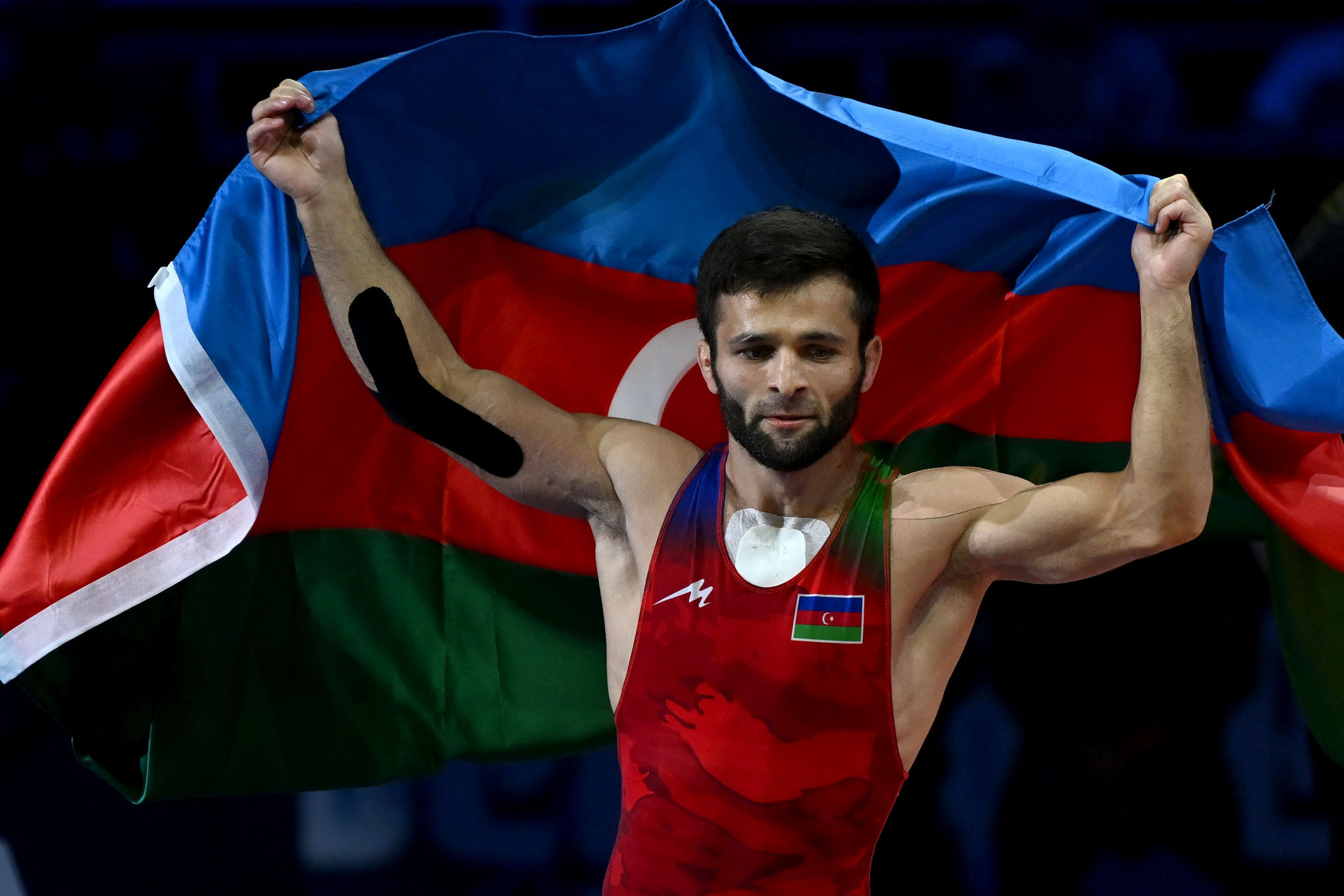Eldaniz Azizli of Azerbaijan defended his men's Greco-Roman 55kg title at the World Wrestling Championships ©Getty Images