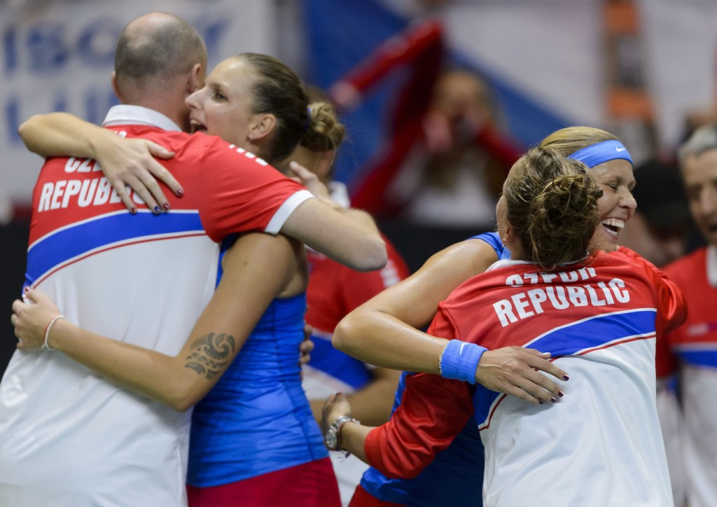 The Czech Republic celebrate going through ©Getty Images