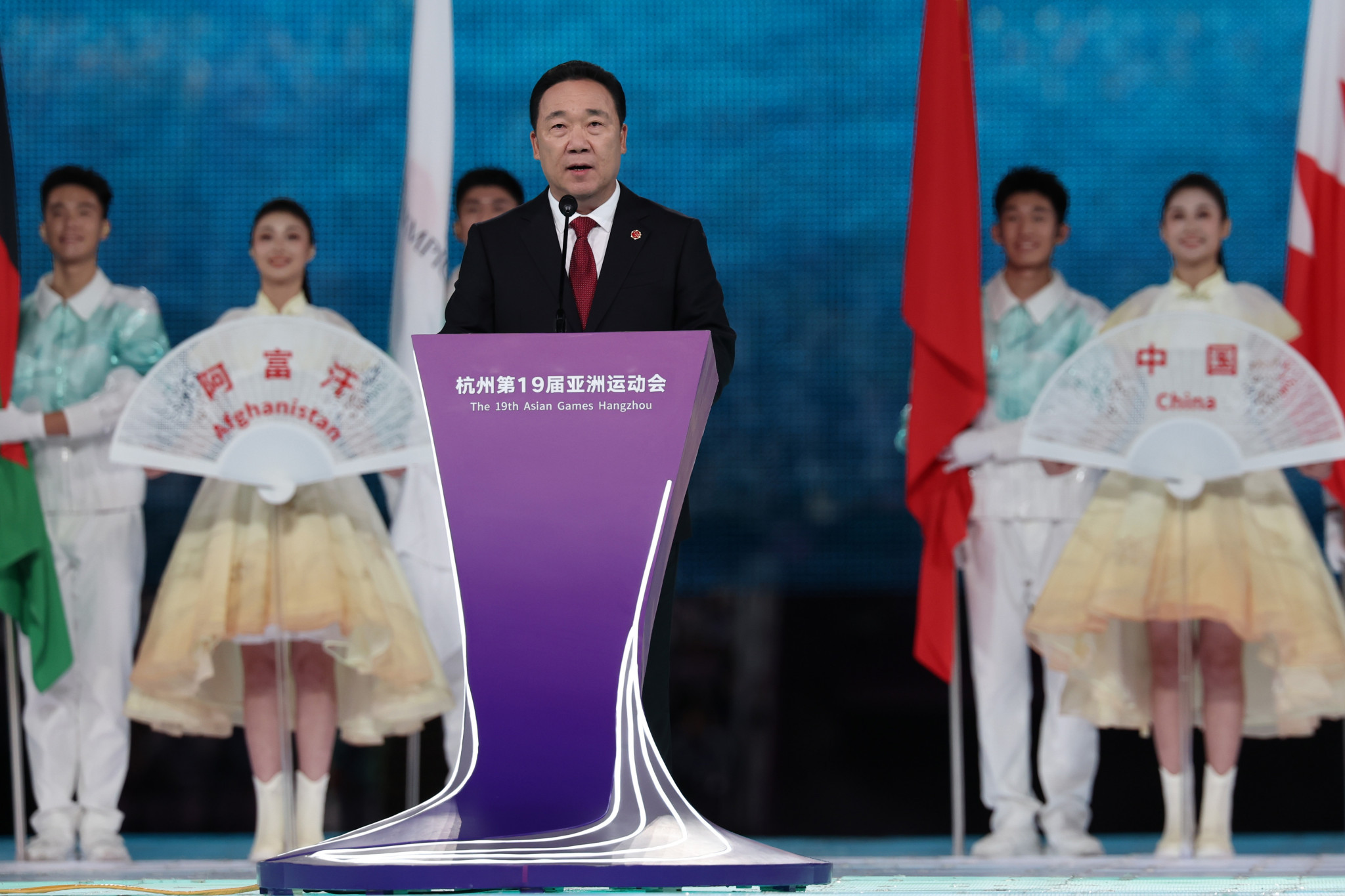 Hangzhou 2022 co-leader Wang Hao said Chinese President Xi Jinping's encouragement was key to ensure the Asian Games could be staged this year after last year's postponement ©Getty Images