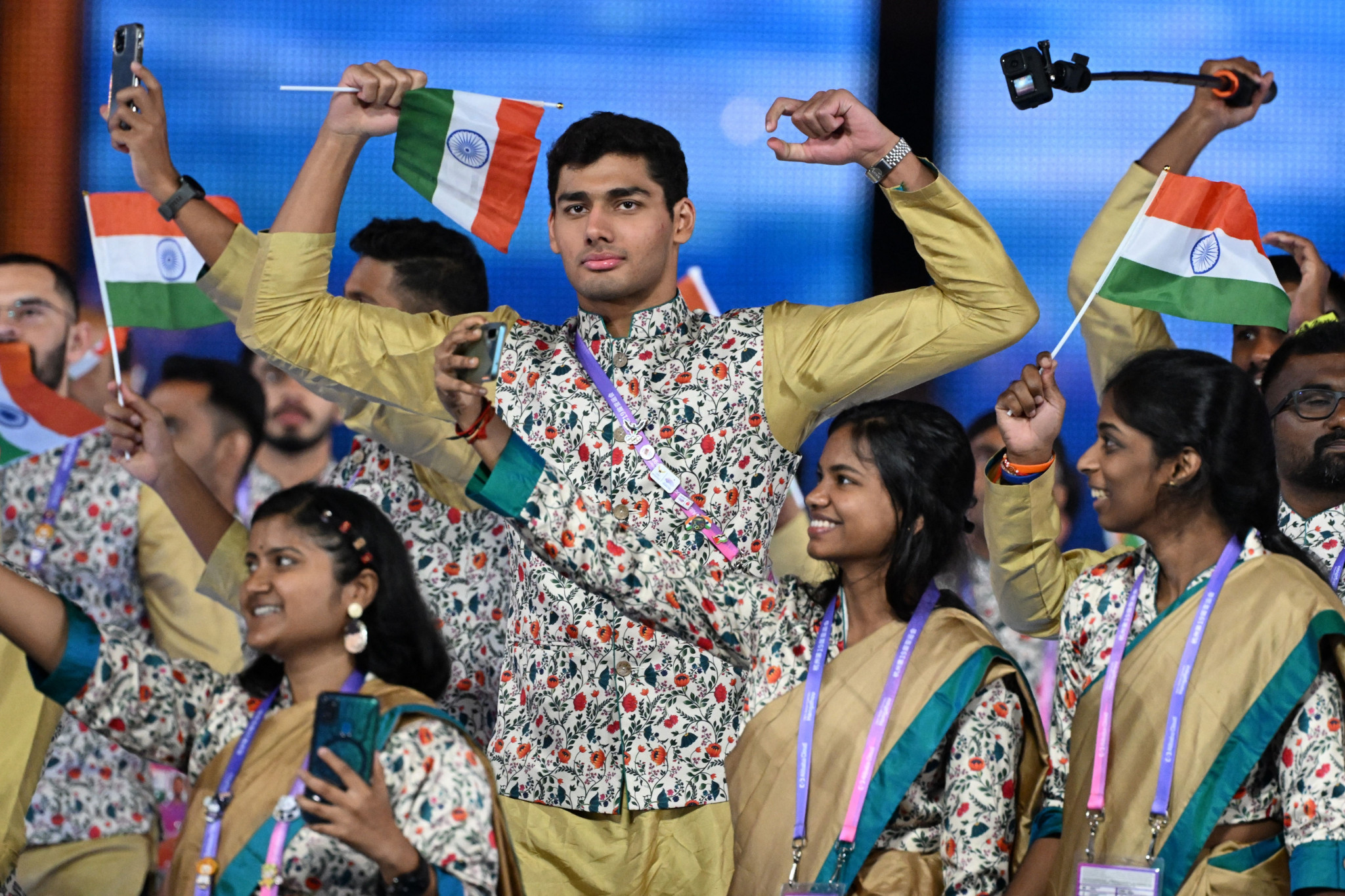 India participated in the Opening Ceremony against the background of tension betwen the country and China ©Getty Images