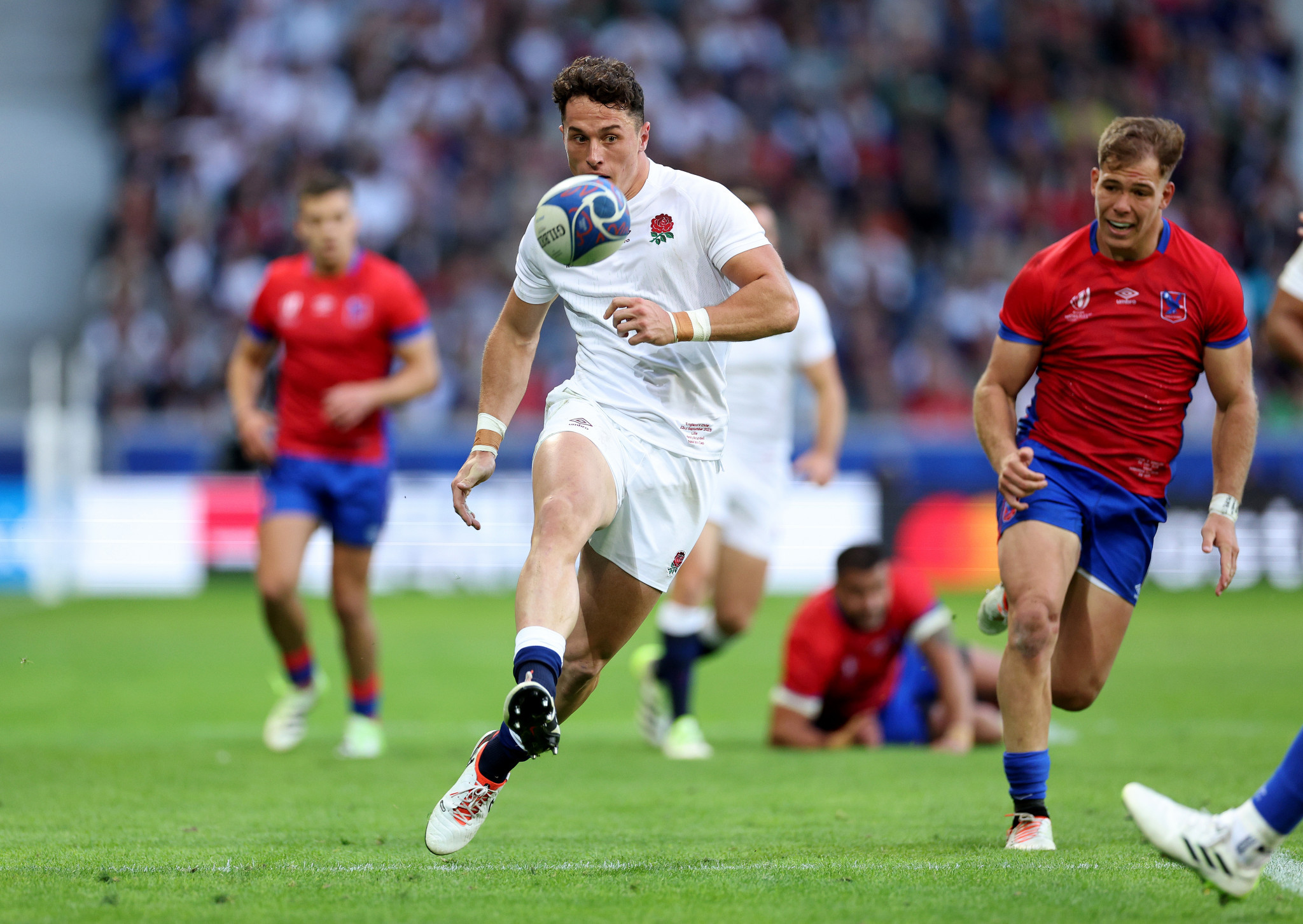 Henry Arundell scored five of England's 11 tries as they thumped Chile 71-0 ©Getty Images