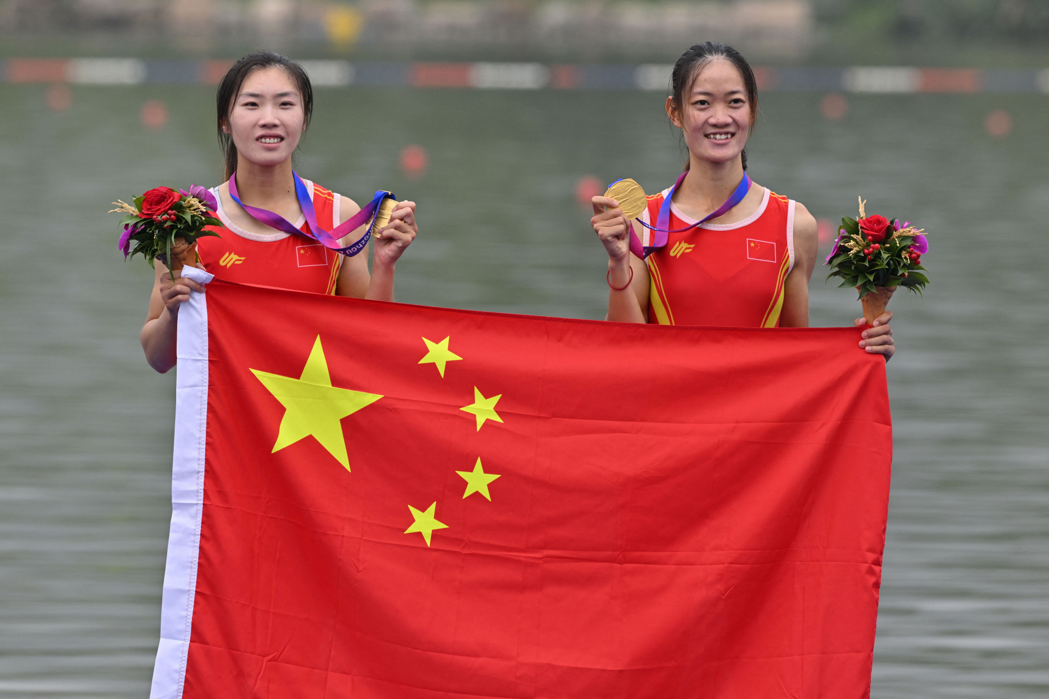This included the first title of the entire Games, going to lightweight women's double sculls champions Zou Jiaqi and Qiu Xiuping ©Getty Images