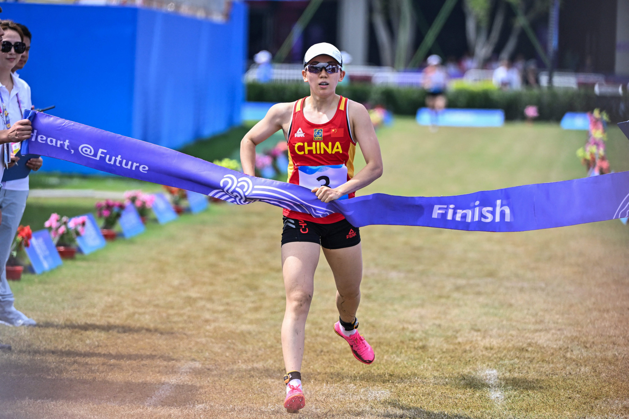 Modern pentathlete Zhang Mingyu was among many Chinese gold medallists on a dominant opening day for the hosts ©Getty Images