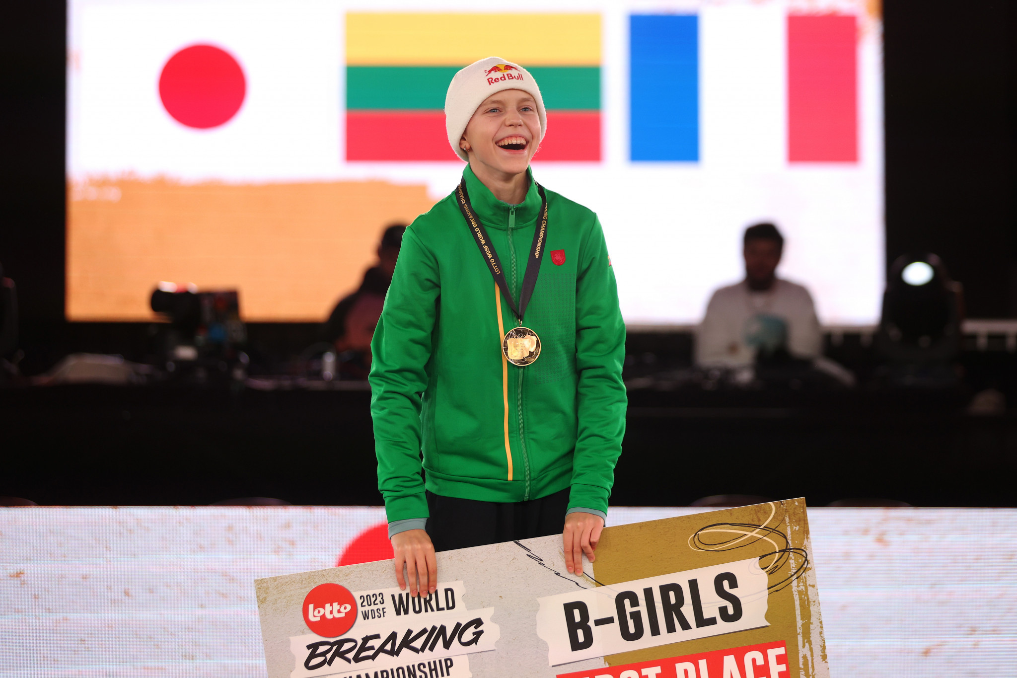 Lithuanian B-Girl Nicka, whose real name is Dominika Banevič, triumphed at the WDSF World Breaking Championships ©Getty Images