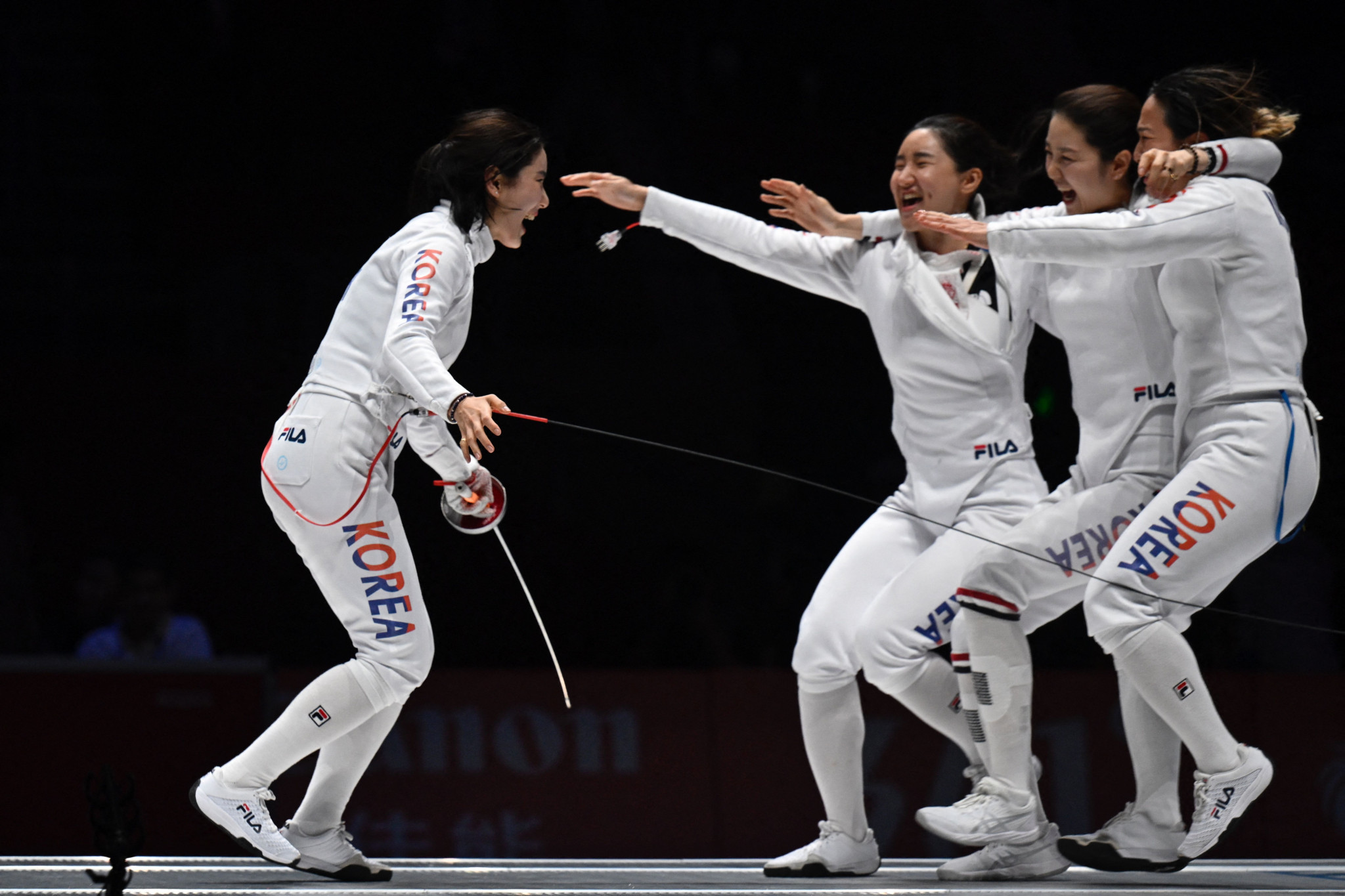 South Korea won both team fencing gold medals with respective triumphs in the women's épée and men's foil against Hong Kong and China ©Getty Images