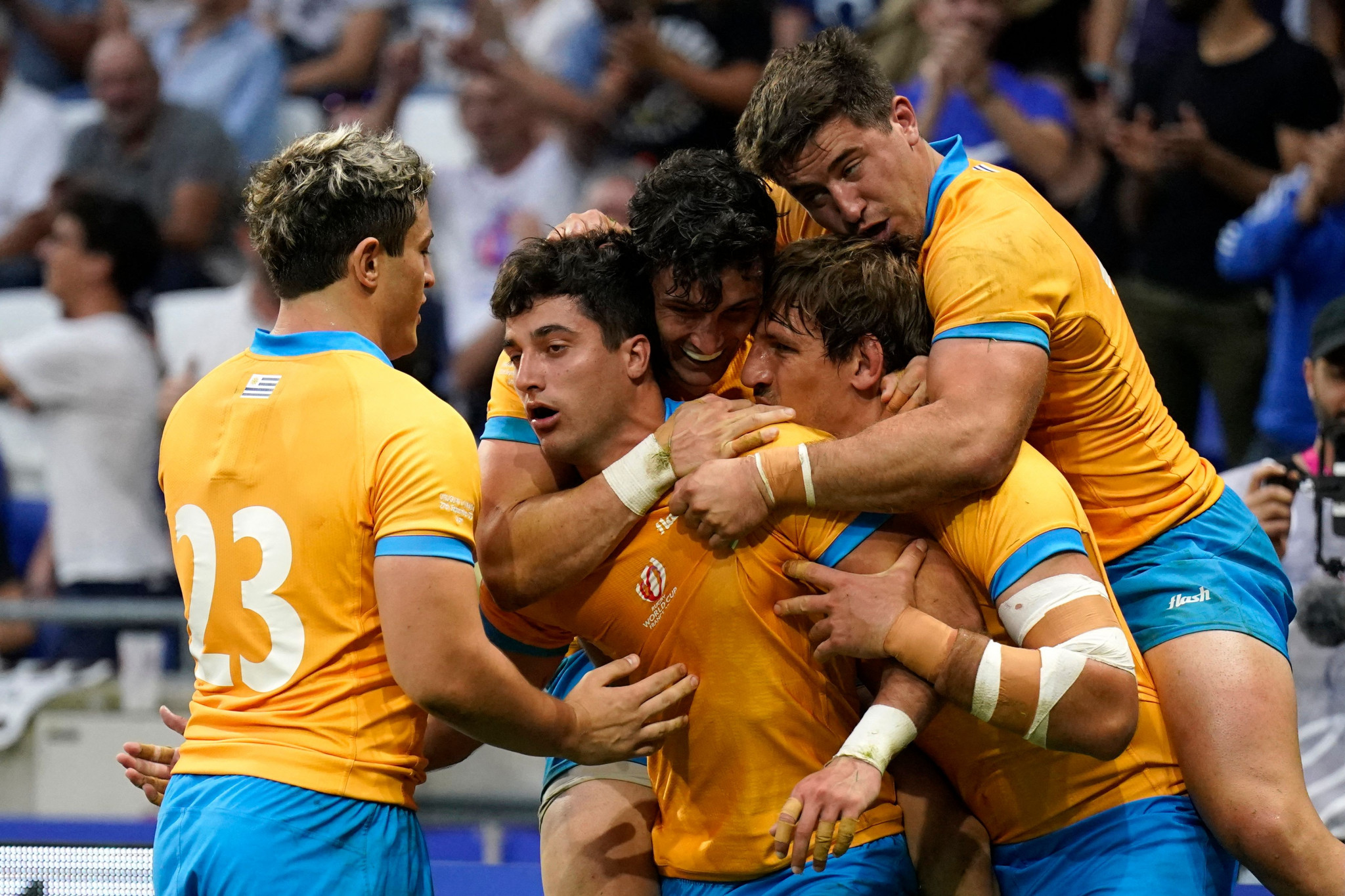 Uruguay came from behind to see off Namibia in Lyon ©Getty Images