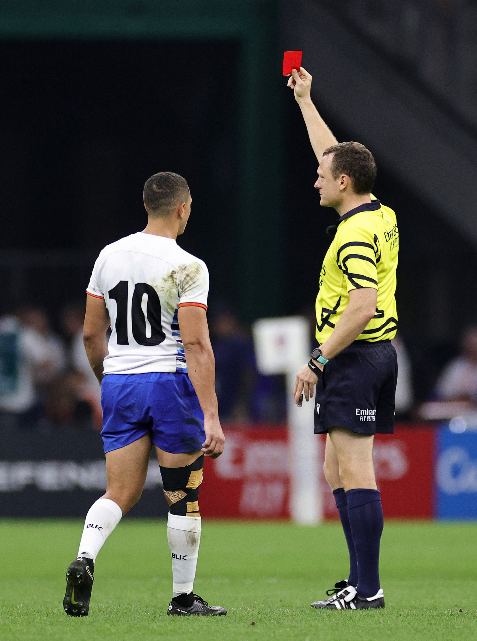 Namibia's captain Johan Deysel was shown a red card and has been banned for six matches ©Getty Images