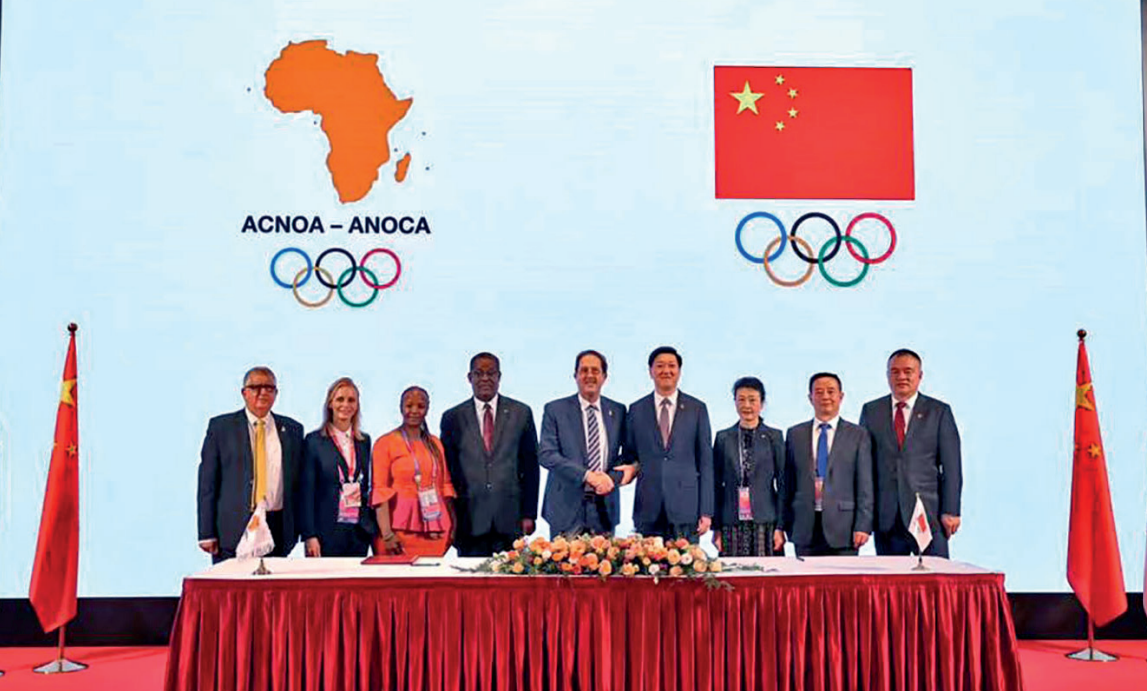 An ANOCA delegation travelled to this year's Asian Games host city Hangzhou for a signing ceremony with the Chinese Olympic Committee ©OCA