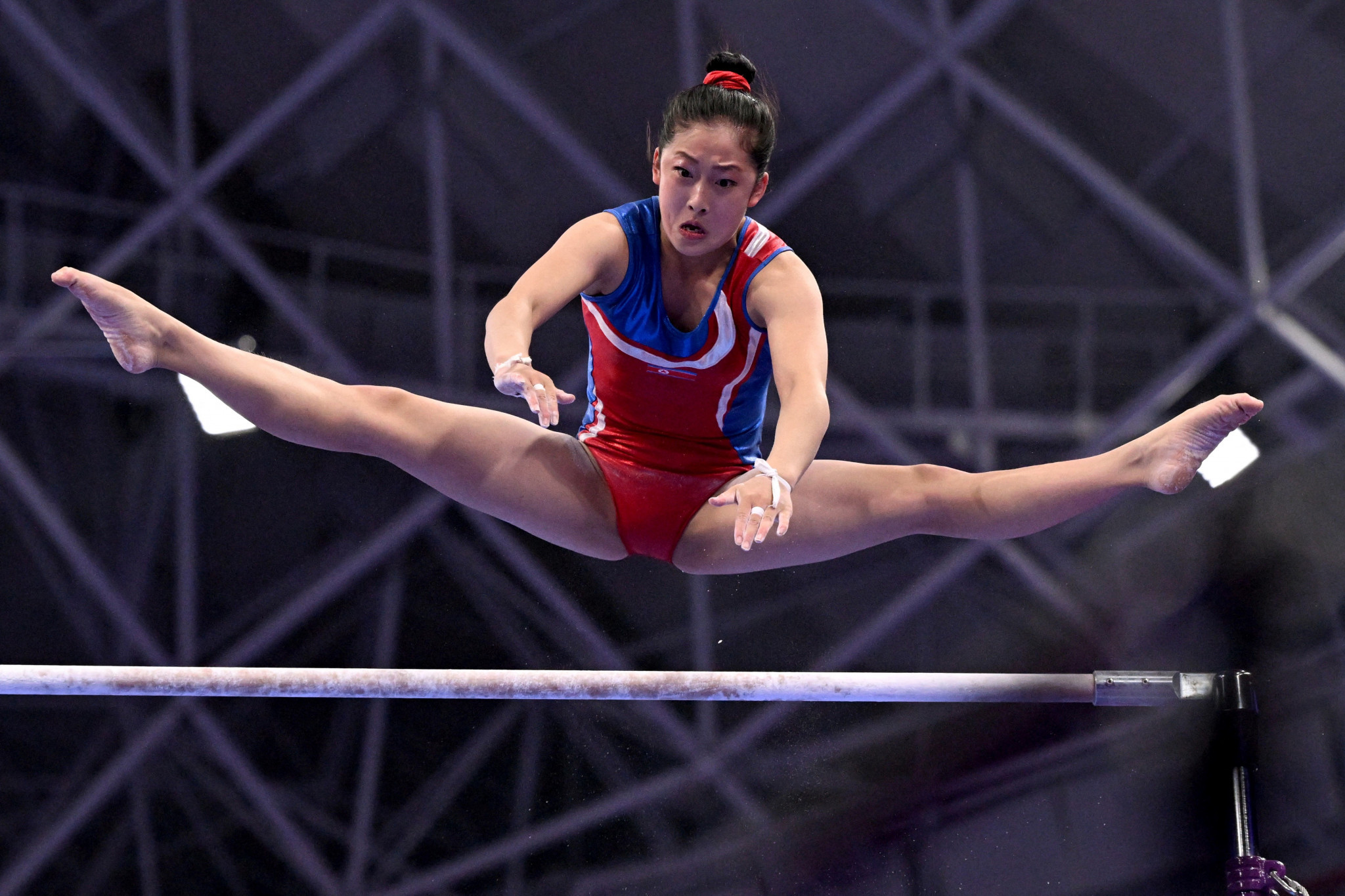 An Chang-ok produced a stunning showing in the women's uneven bars final to secure the second of her two golds ©Getty Images