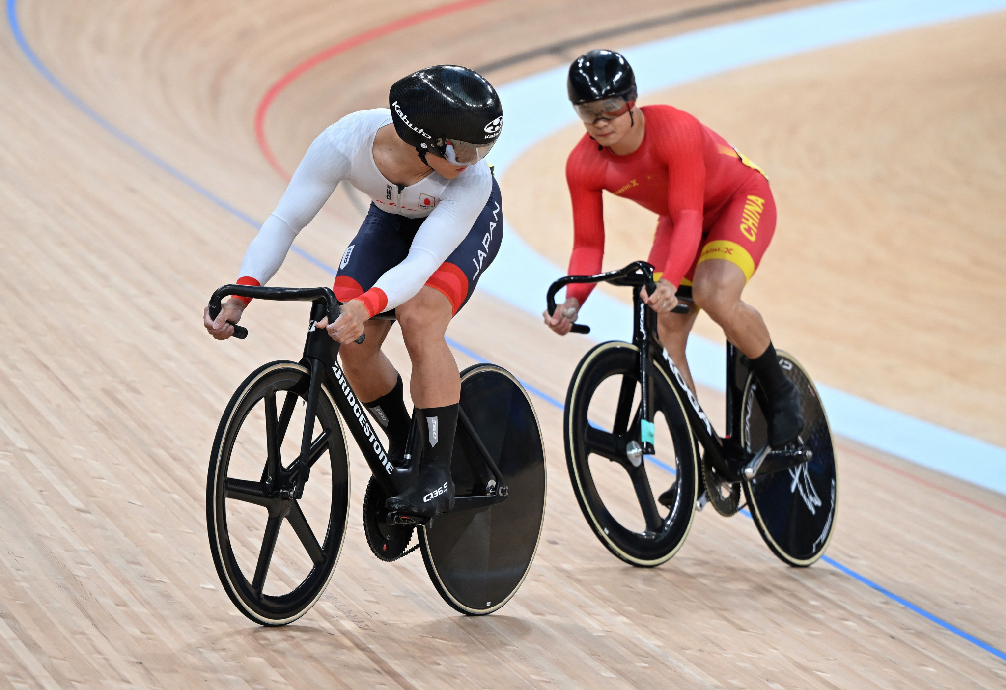 Kaiya Ota, left, delivered more track cycling success for Japan ©Getty Images