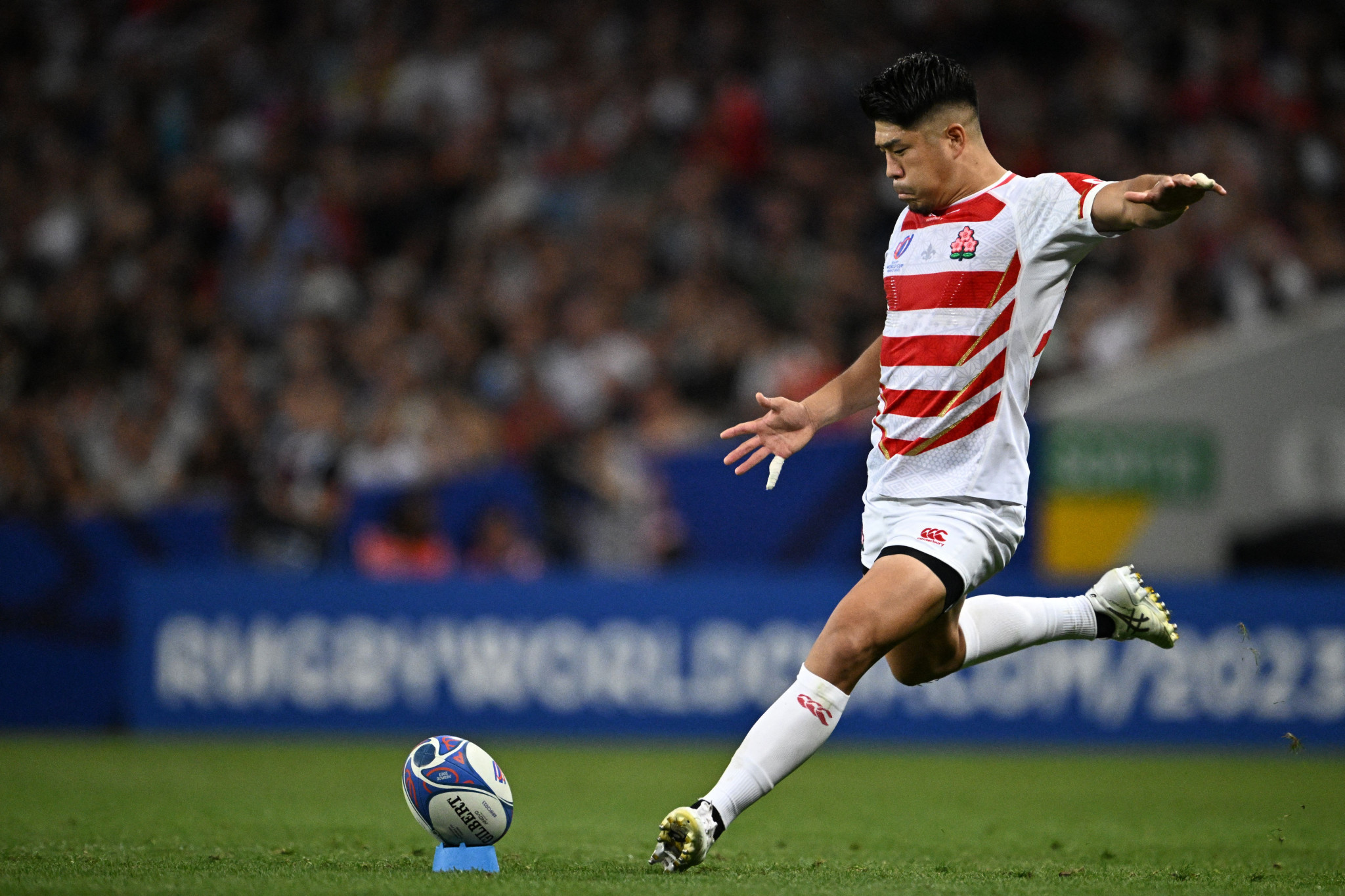 Rikiya Matsuda kicked three penalties and two conversions to help Japan beat Samoa ©Getty Images
