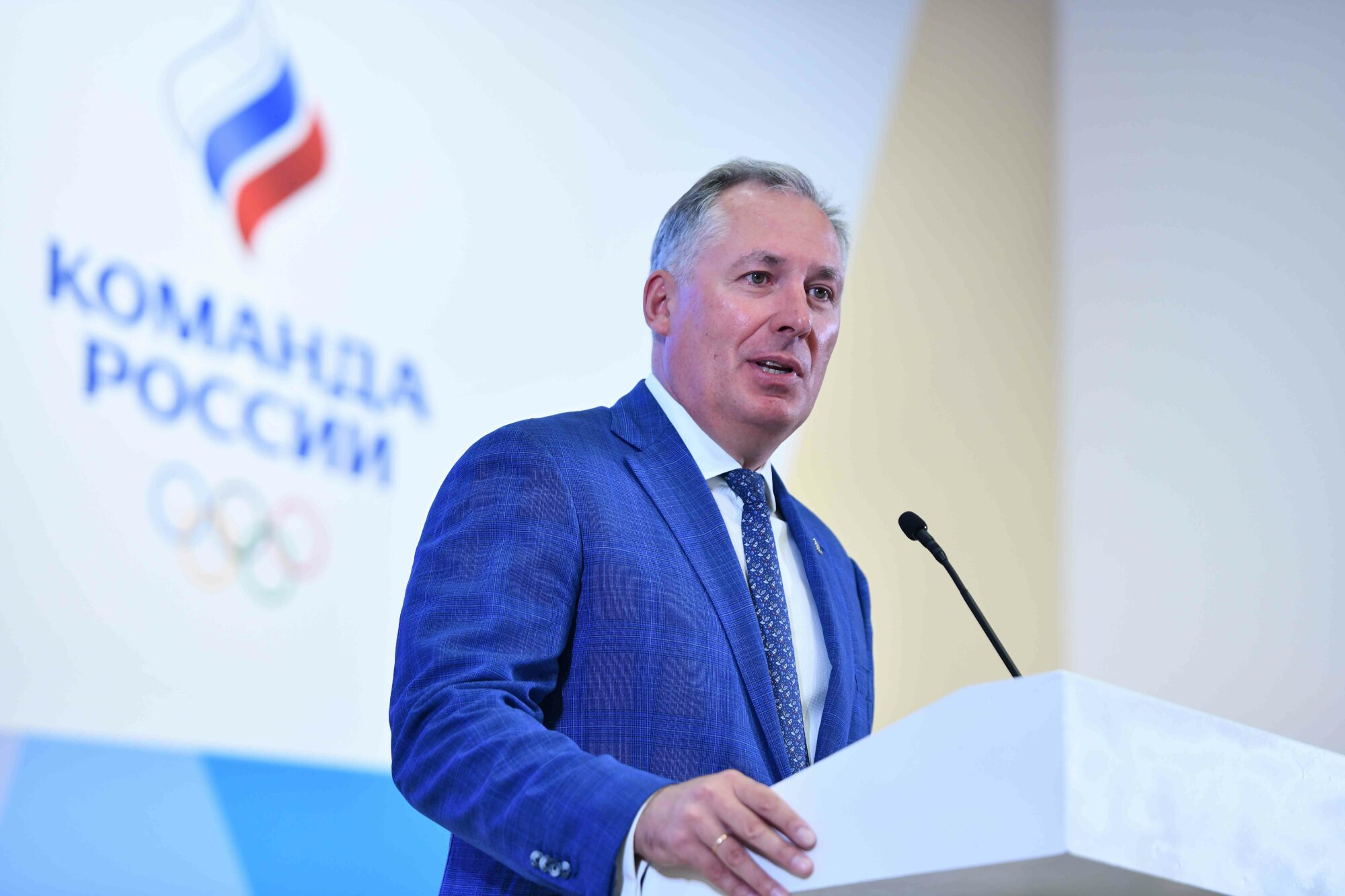 Russian Olympic Committee President Stanislav Pozdnyakov, a supporter of his country's war in Ukraine, has admitted his staff are struggling for motivation ©ROC