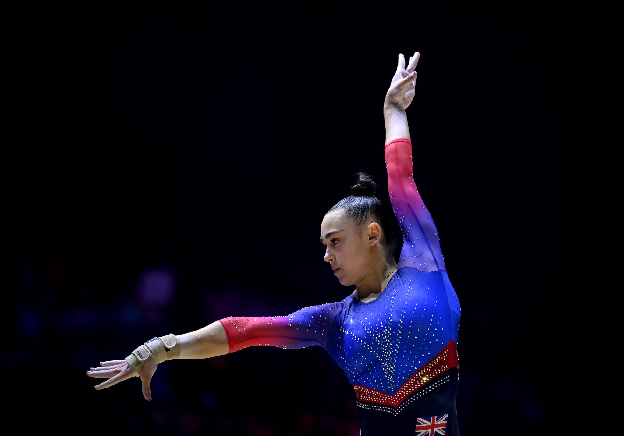 Britain's Jessica Gadirova in the floor exercise is the only athlete defending her title in the women's apparatus events ©Getty Images