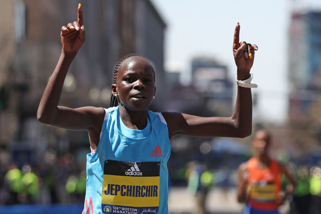 Kenya's Olympic marathon champion Peres Jepchirchir will seek a third women's half marathon world title at the inaugural World Athletics Road Running Championships in Riga tomorrow ©Getty Images