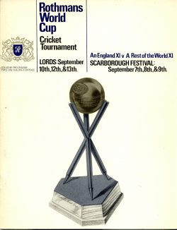 The programme for a World Cup cricket event in 1966, now largely forgotten, which featured the first authentic one day international, never officially recognised ©Rothmans of Pall Mall