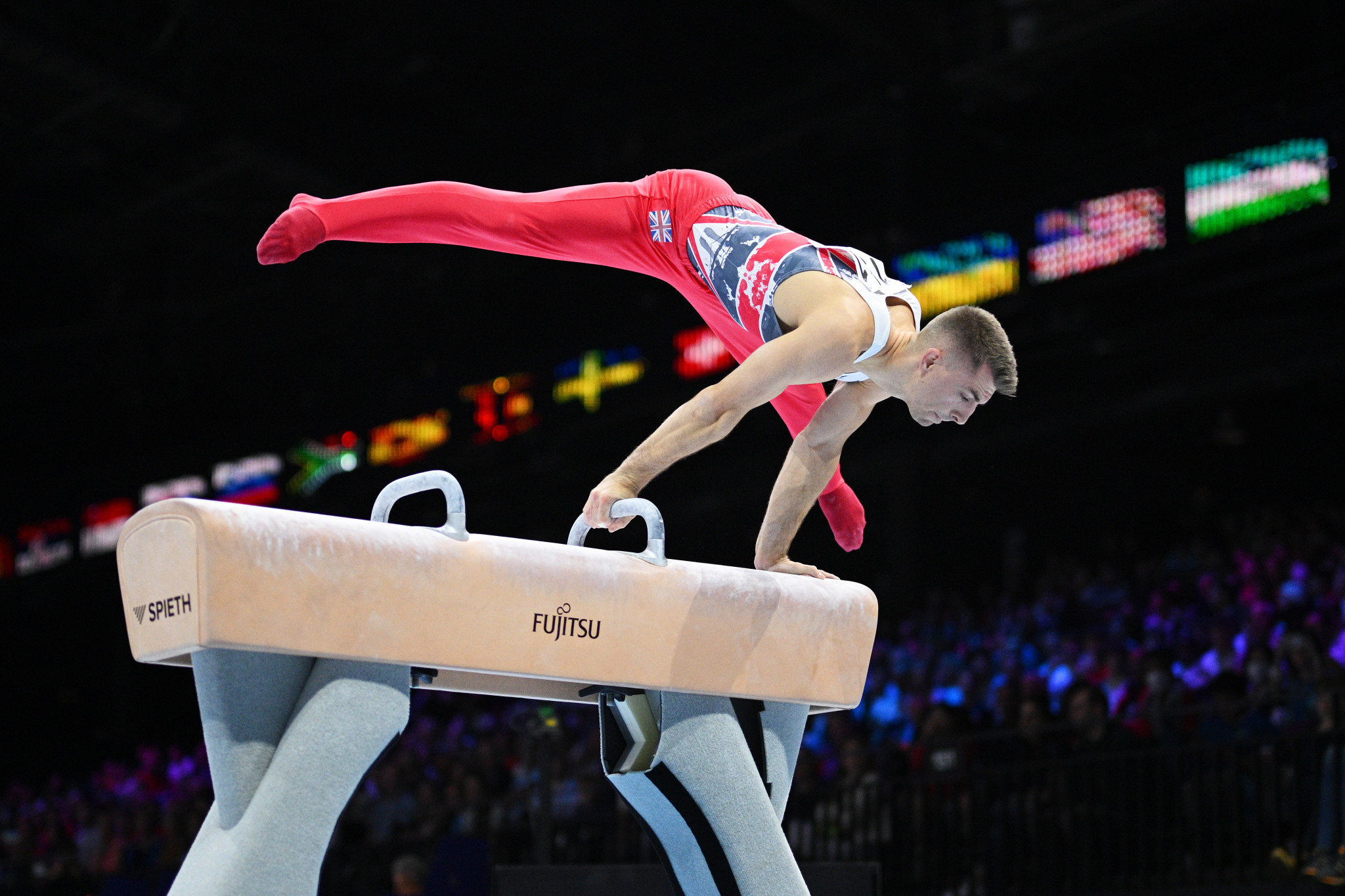 Olympic champion Max Whitlock topped the pommel horse standings and helped Britain to rank third in team qualifying  ©Getty Images