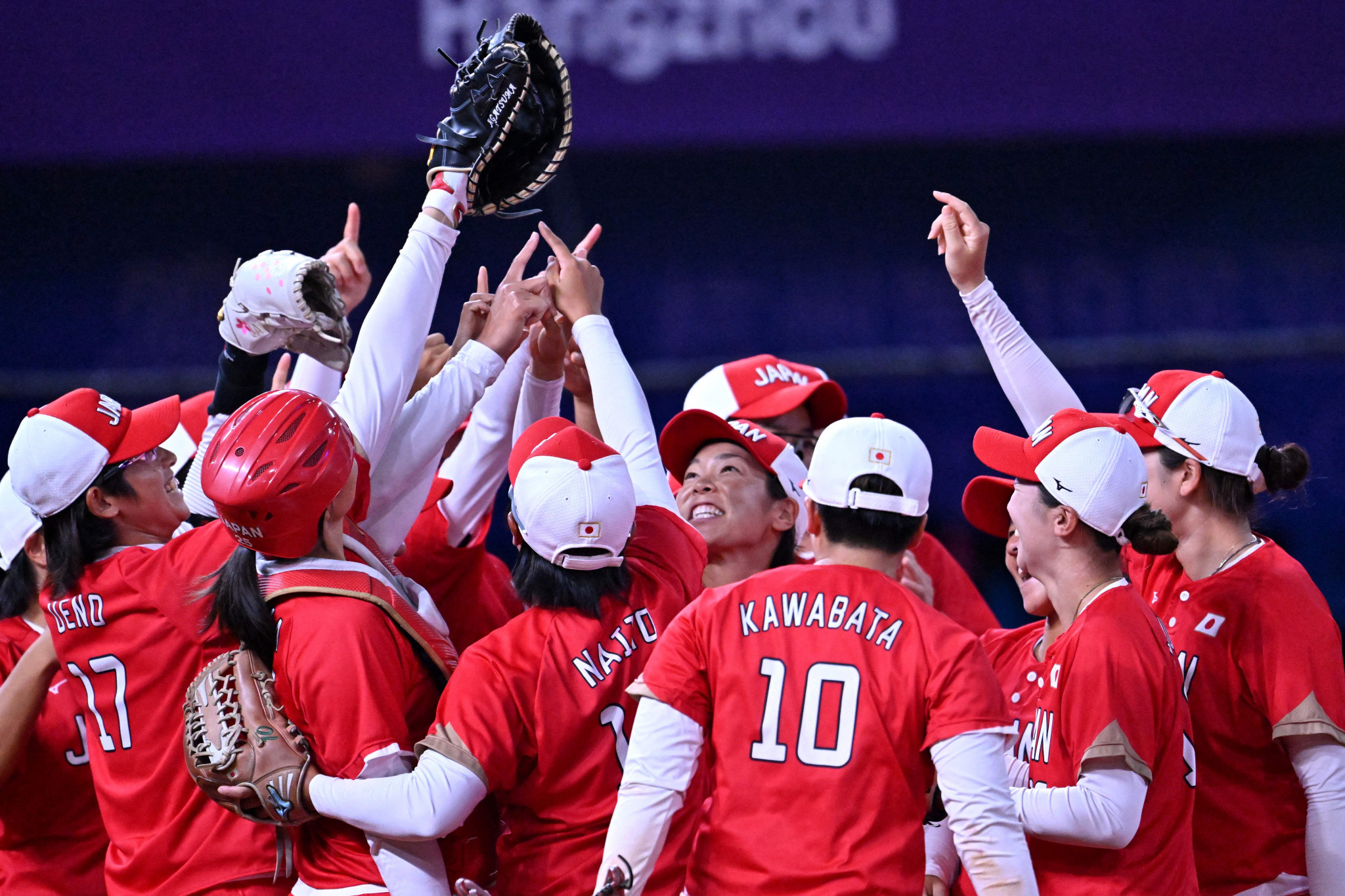 Japan beat China 4-0 to claim a record-extending sixth softball gold medal ©Getty Images