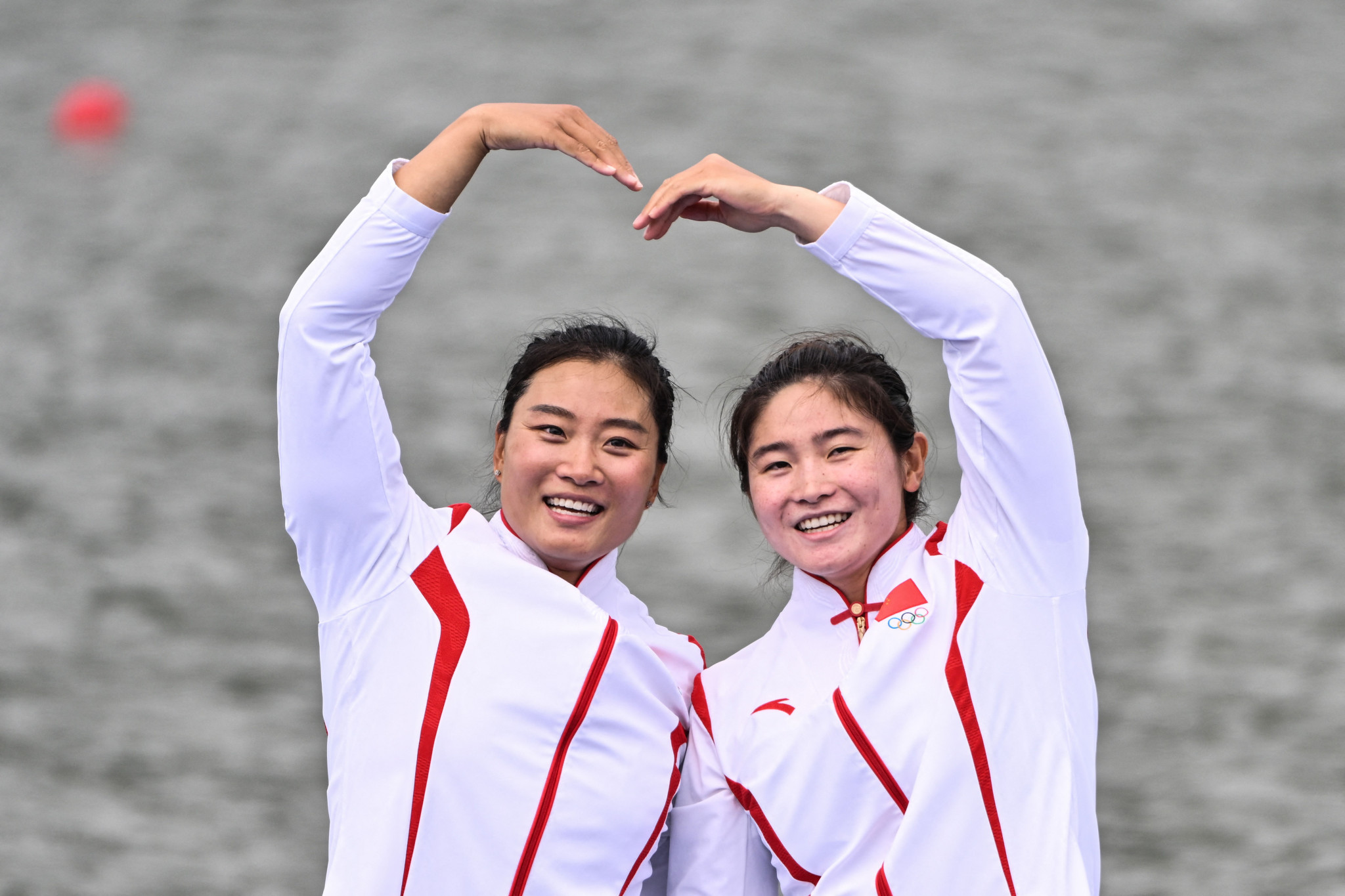 Lin Mengdie, left, and Wang Nin secured China's third canoe gold in a fruitful morning by taking the title in the women's 500m double discipline ©Getty Images