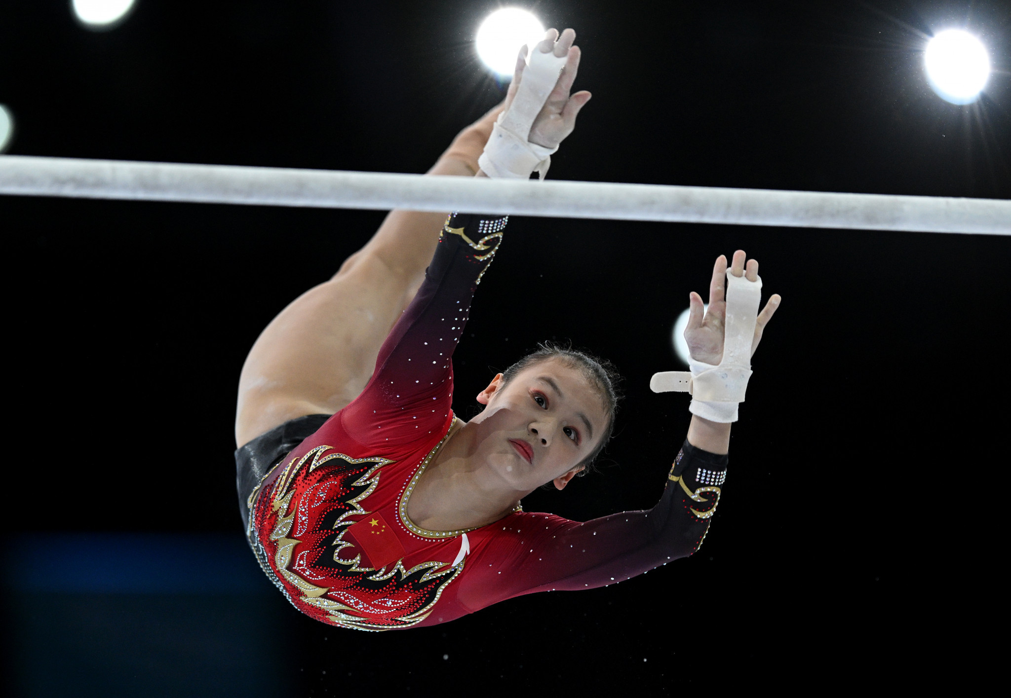 Qui Qiyuan of China topped the women's uneven bars standings following the conclusion of qualifying today ©Getty Images