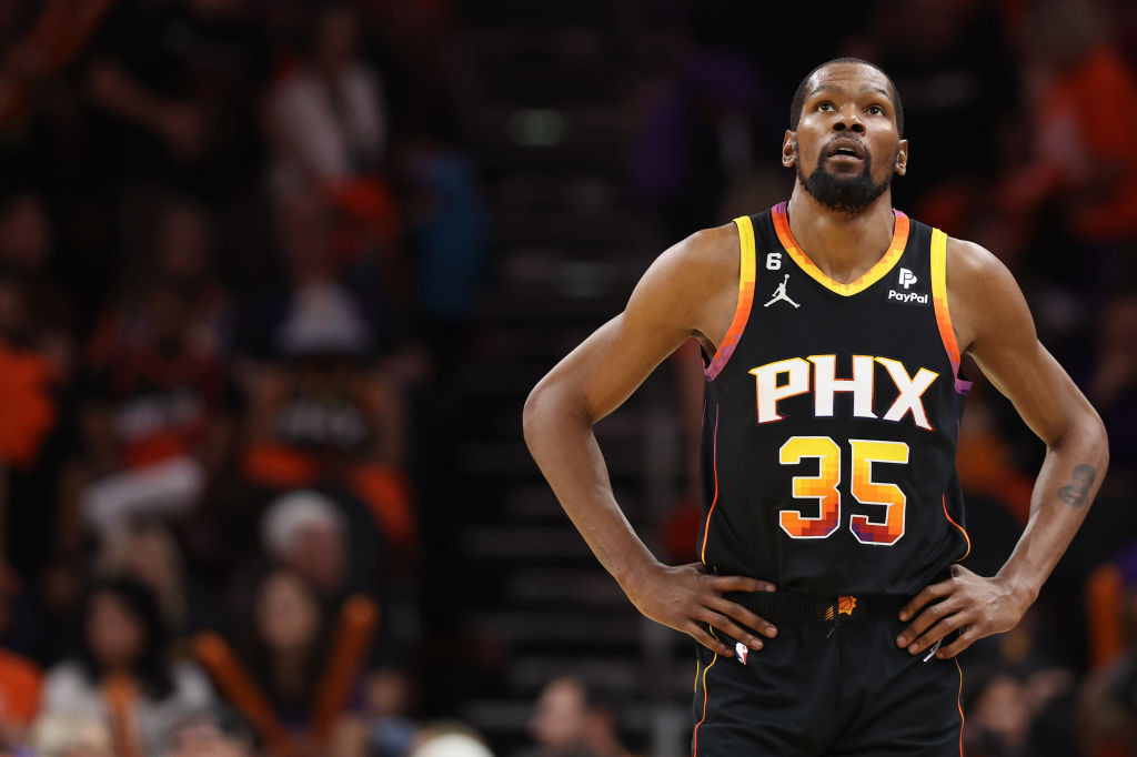Kevin Durant of the NBA's Phoenix Suns has announced he will be playing at Paris 2024 ©Getty Images