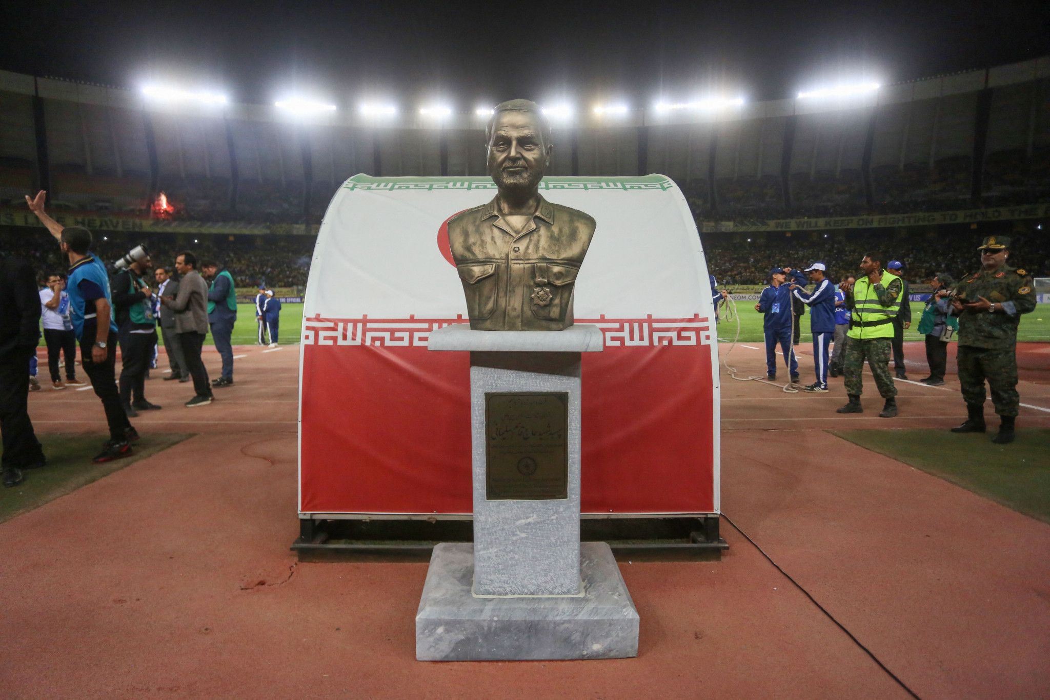Saudi club refuse to play in Iran after bust of assassinated general appears by pitch