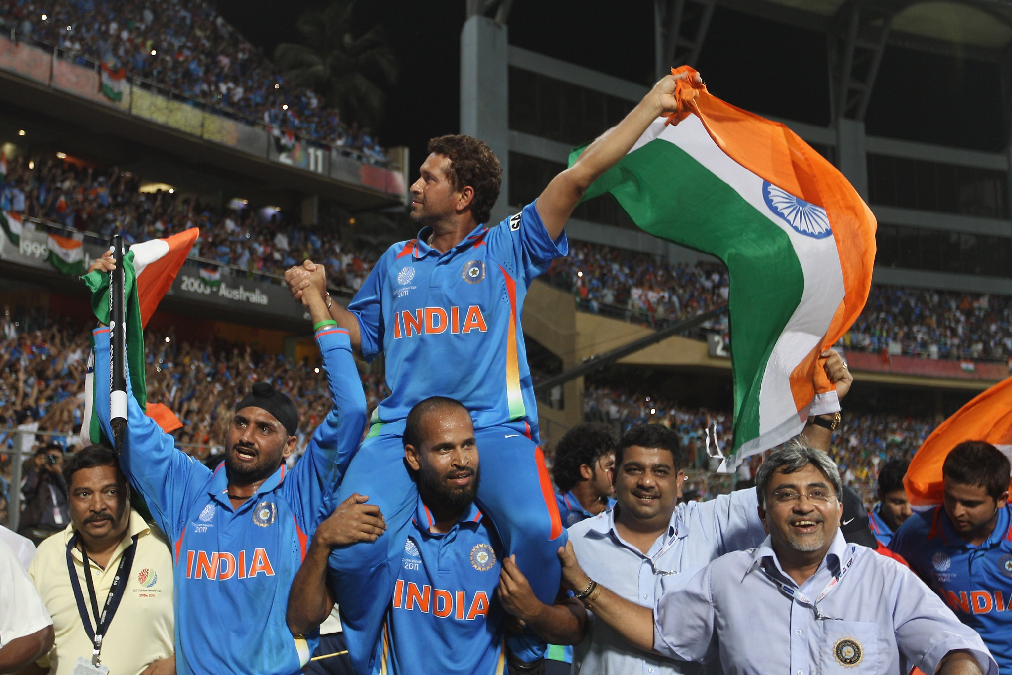 Sachin Tendulkar was part of the last Indian team to lift the World Cup trophy in 2011 ©Getty Images