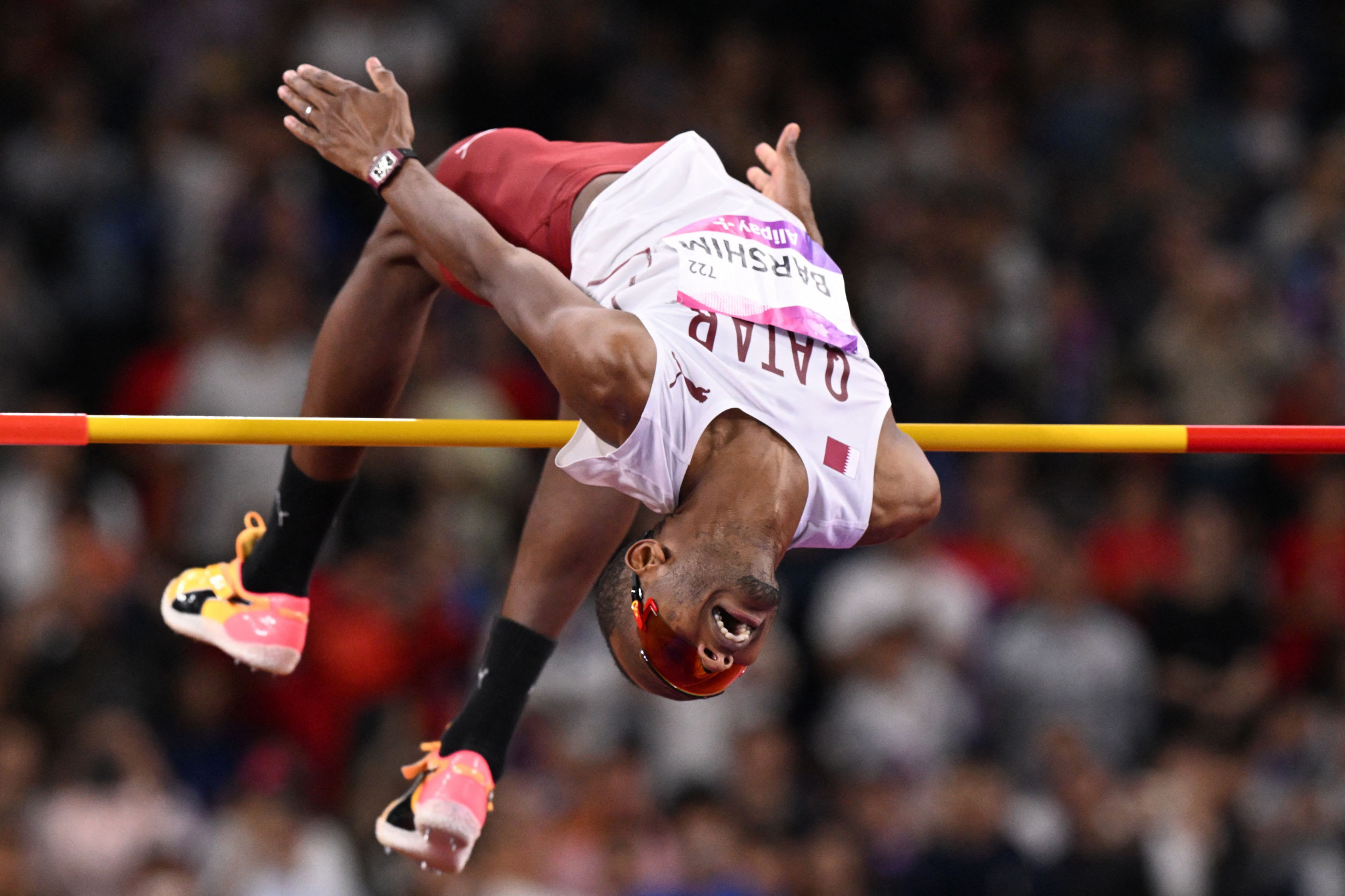 Qatar's Mutaz Barshim equalled his own Asian Games record to win high jump gold after clearing 2.35 metres ©Getty Images