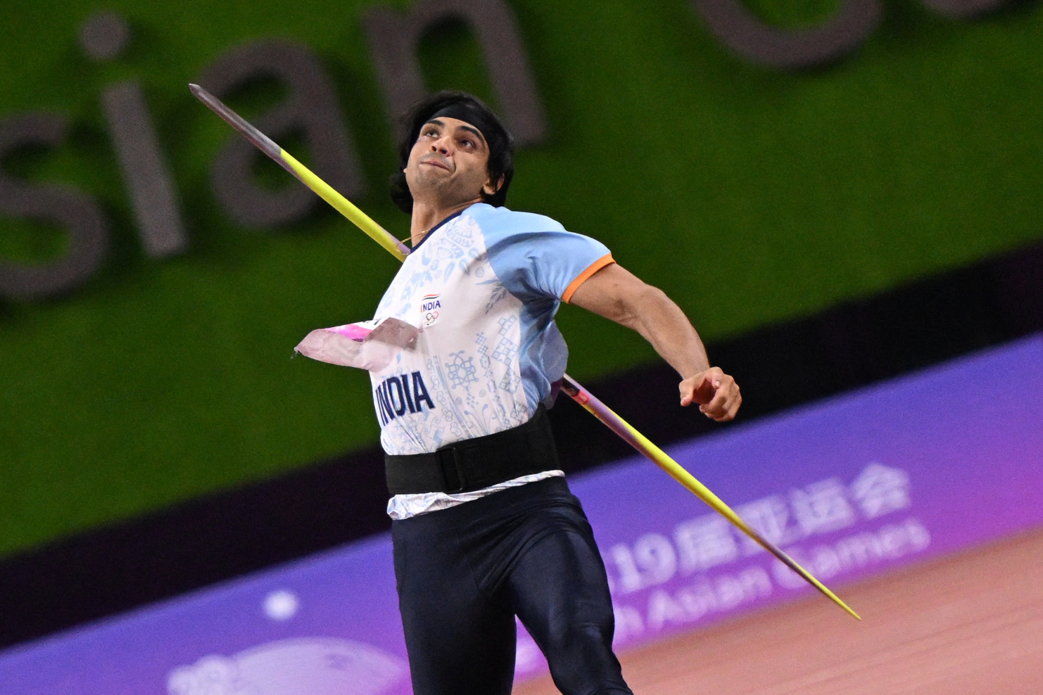 Neeraj Chopra, pictured, won javelin gold while leading an Indian one-two with Kishore Jena ©Getty Images